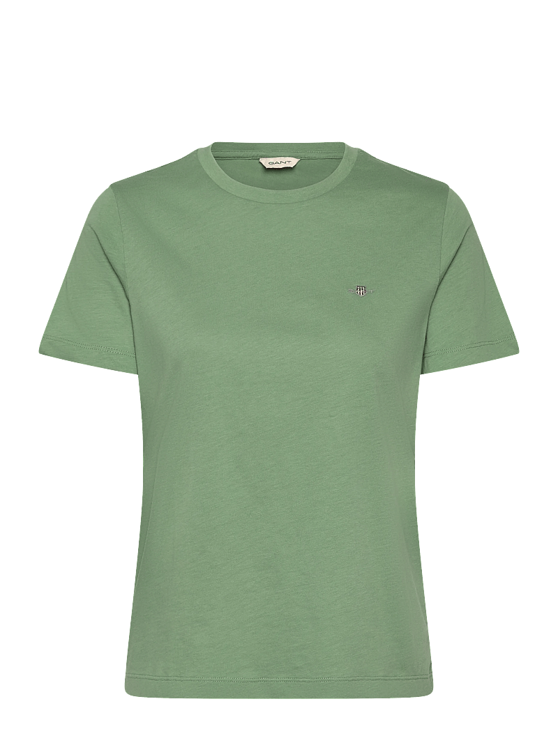 GANT - REG SHIELD SS T-SHIRT - t-shirts - kalamata green - 0