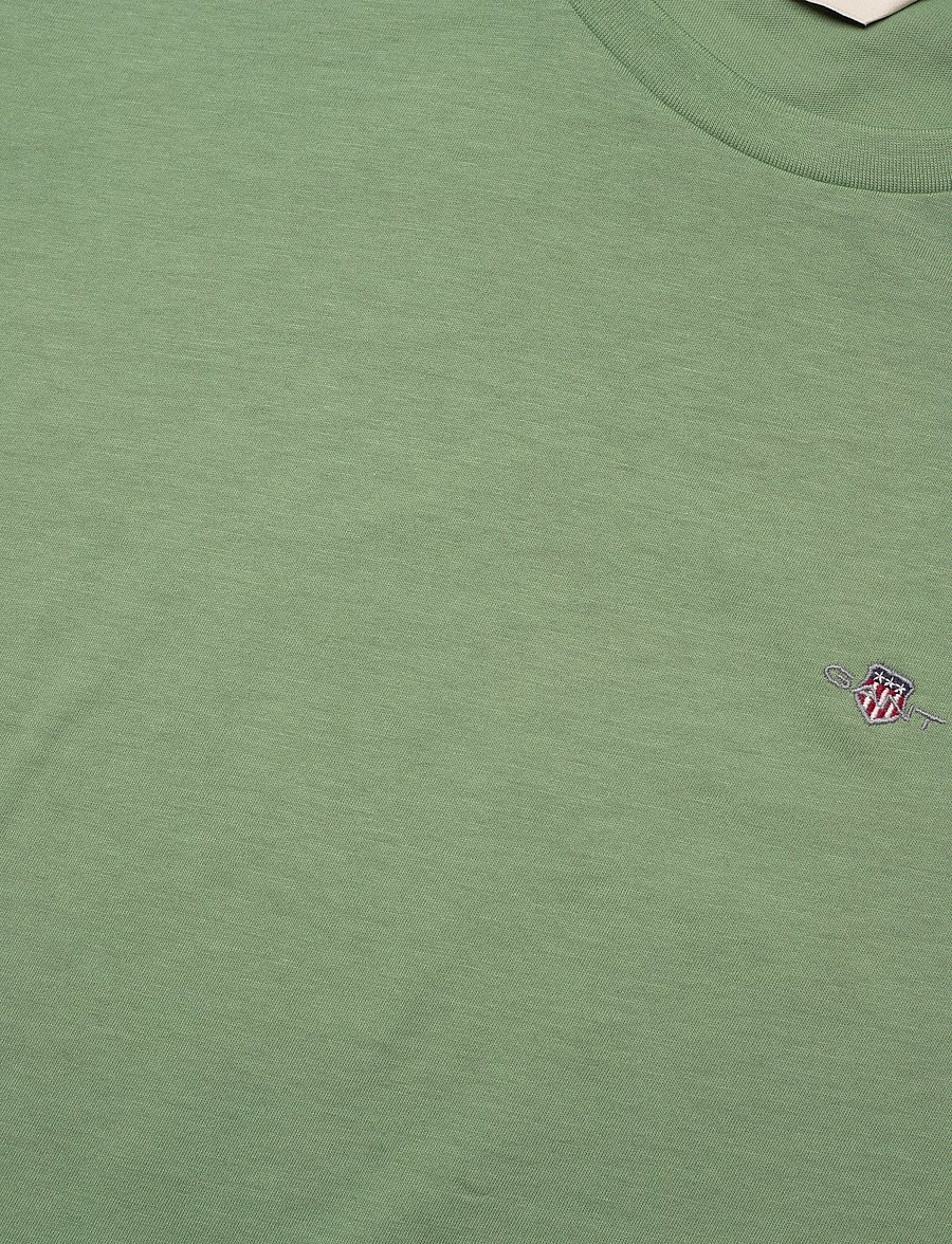 Gant - REG SHIELD SS T-SHIRT - t-shirts - kalamata green - 2