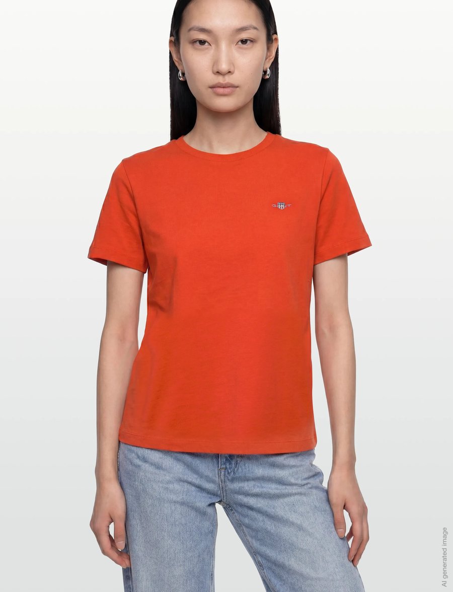 Gant - REG SHIELD SS T-SHIRT - t-särgid - perfect red - 3