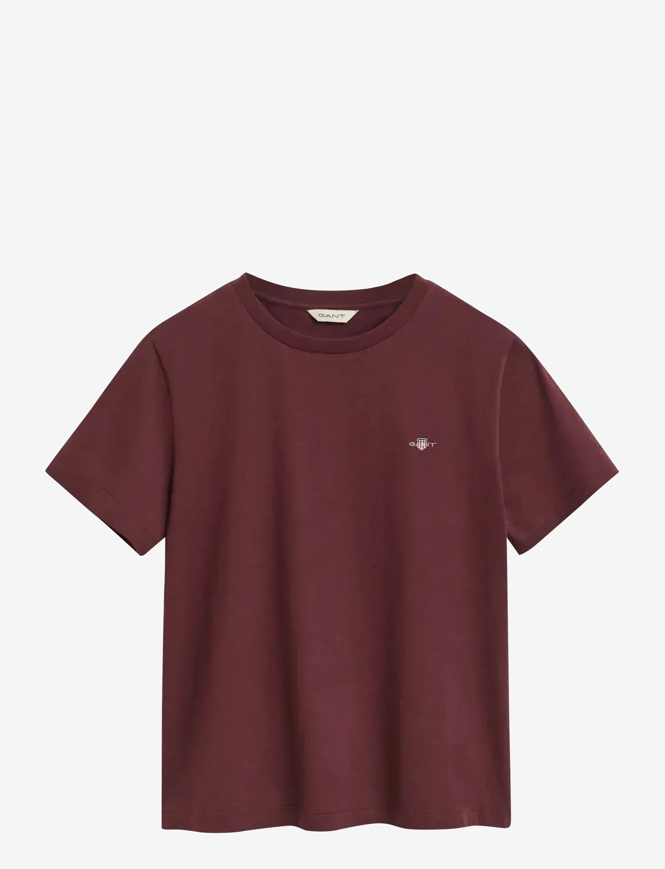 GANT - REG SHIELD SS T-SHIRT - t-shirts - plum wine - 1