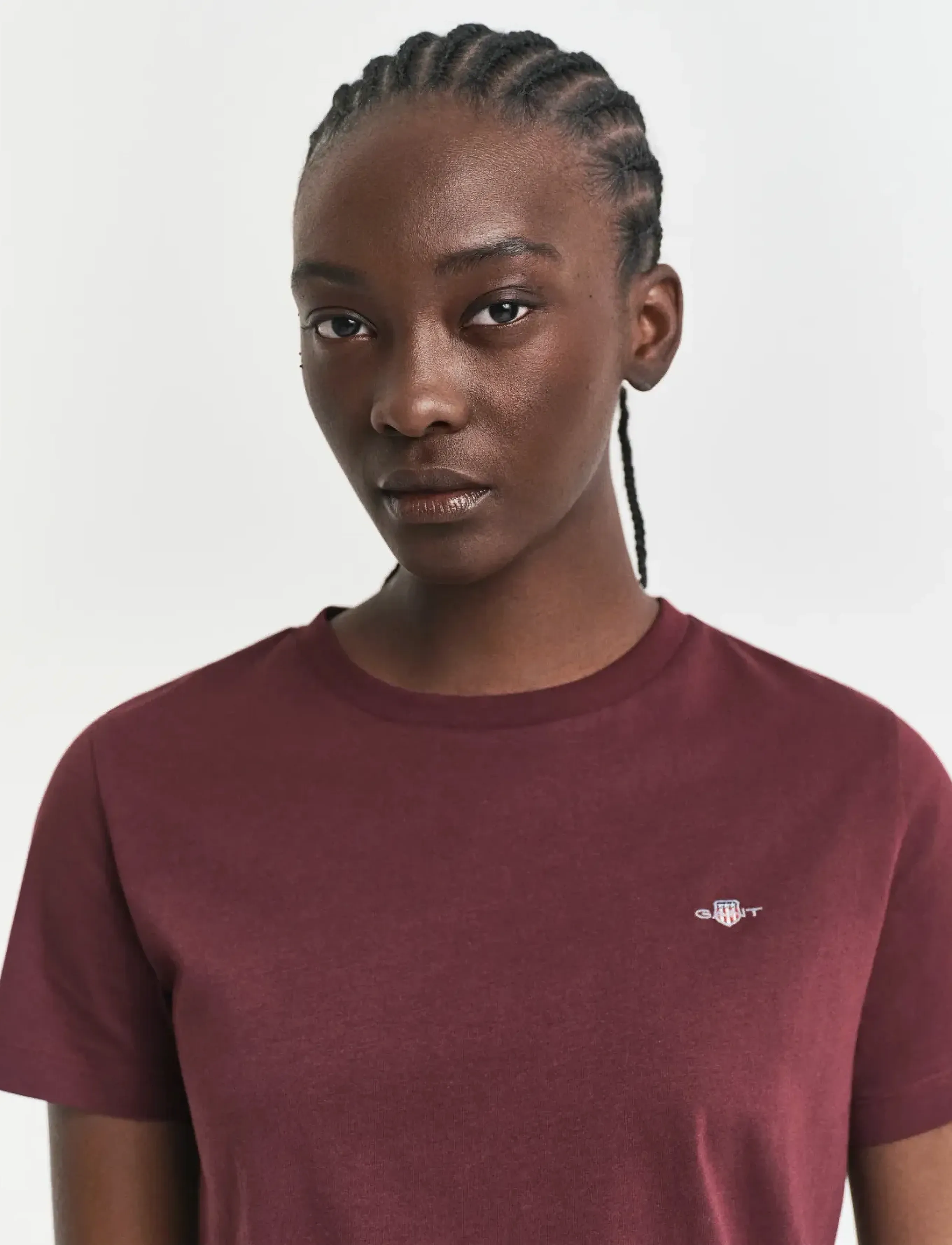 Gant - REG SHIELD SS T-SHIRT - t-shirts - plum wine - 3