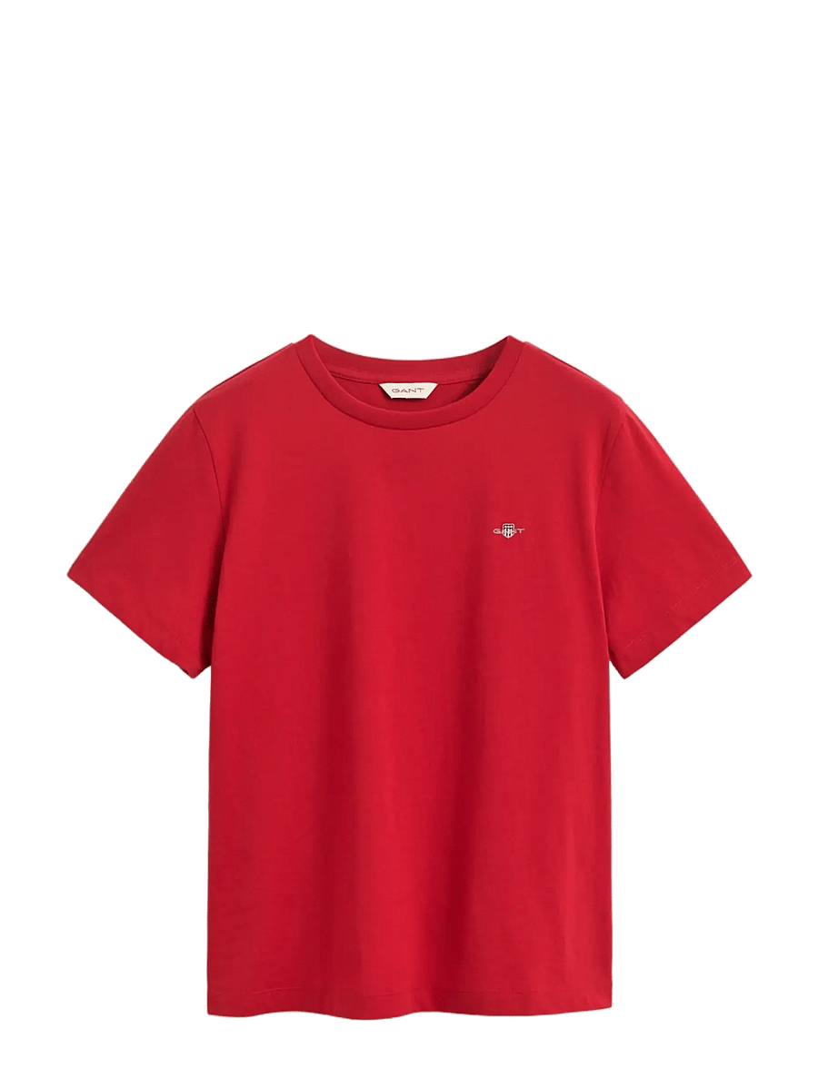 Gant - REG SHIELD SS T-SHIRT - t-shirts - ruby red - 0