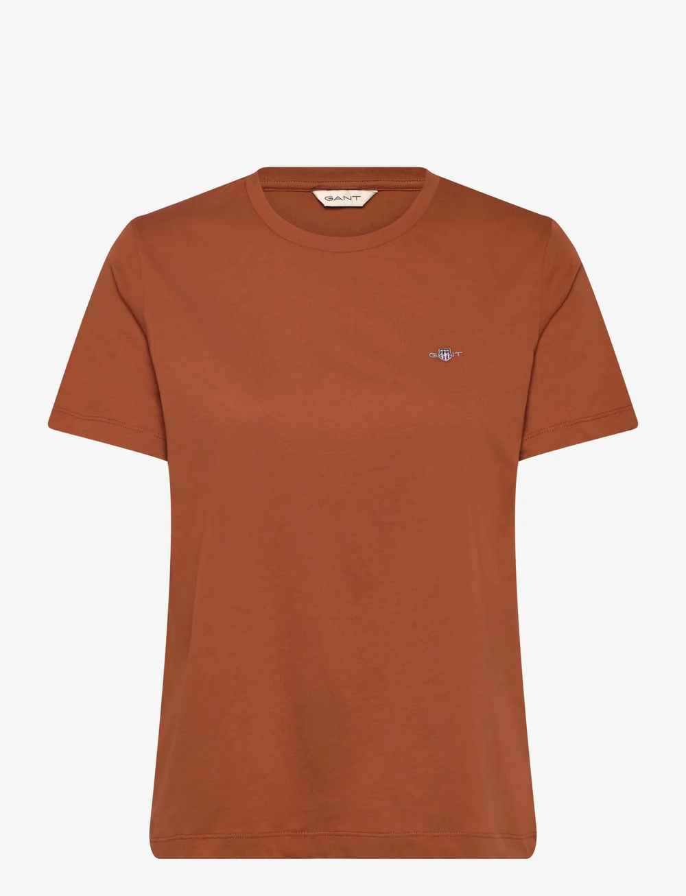 GANT - REG SHIELD SS T-SHIRT - t-särgid - rusty brown - 0