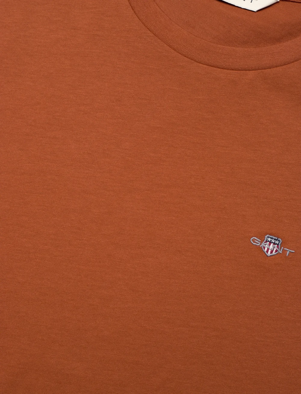 GANT - REG SHIELD SS T-SHIRT - t-särgid - rusty brown - 2