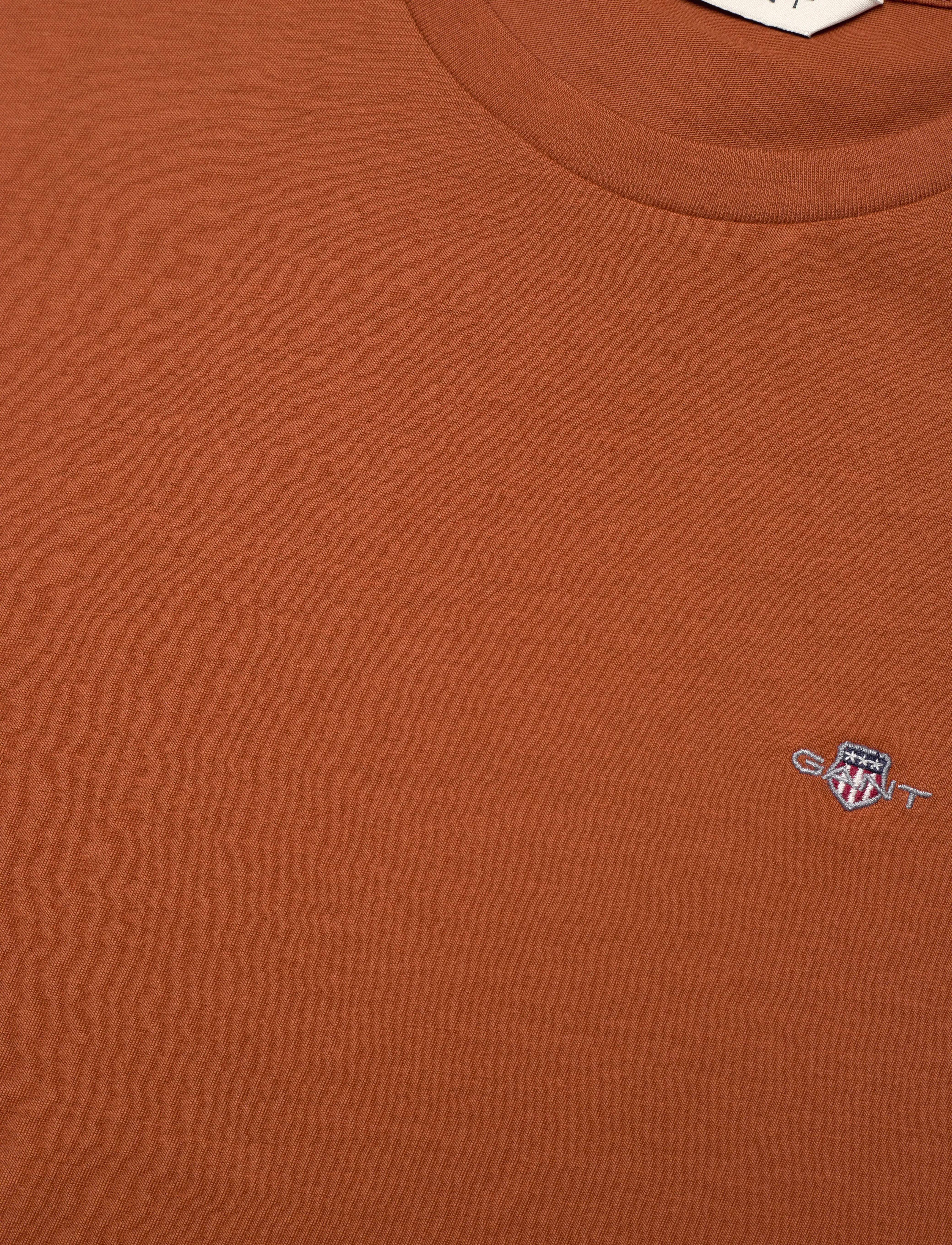 Gant - REG SHIELD SS T-SHIRT - t-shirts - rusty brown - 2