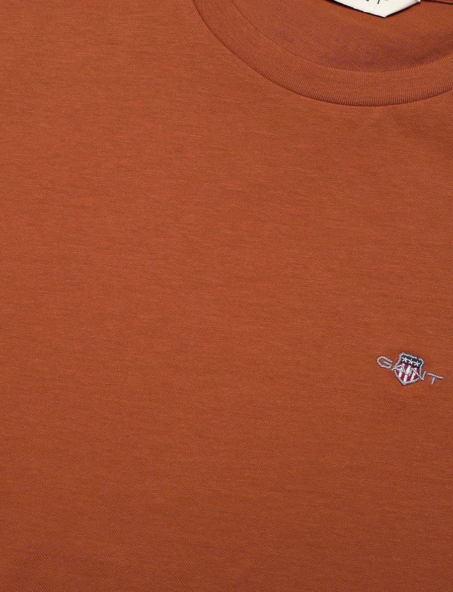 Gant - REG SHIELD SS T-SHIRT - t-shirts - rusty brown - 2