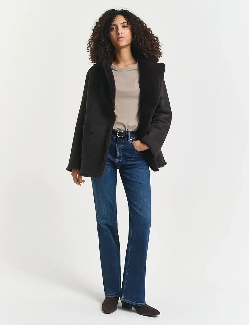 GANT - REG SHIELD SS T-SHIRT - t-shirts - taupe beige - 4