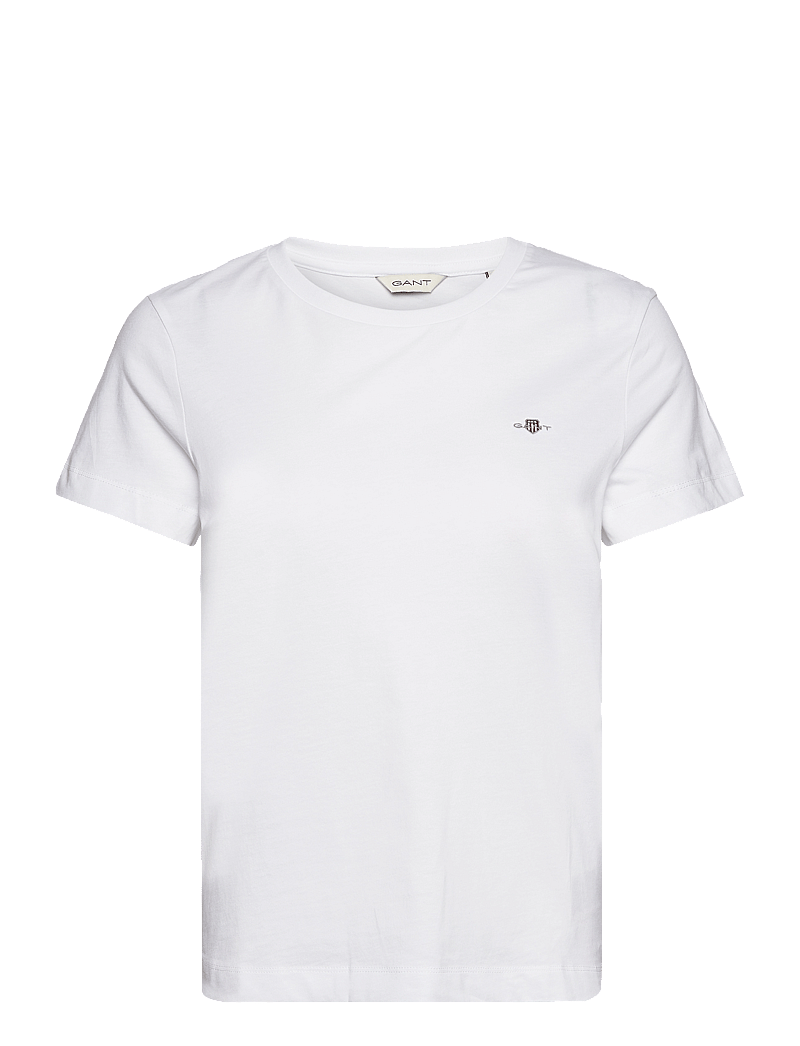 GANT - REG SHIELD SS T-SHIRT - t-shirts - white - 1