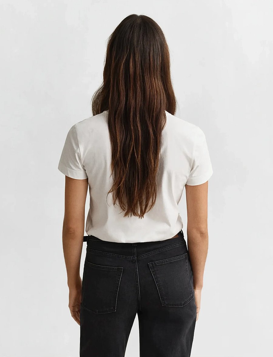 Gant - REG SHIELD SS T-SHIRT - t-shirts - white - 3