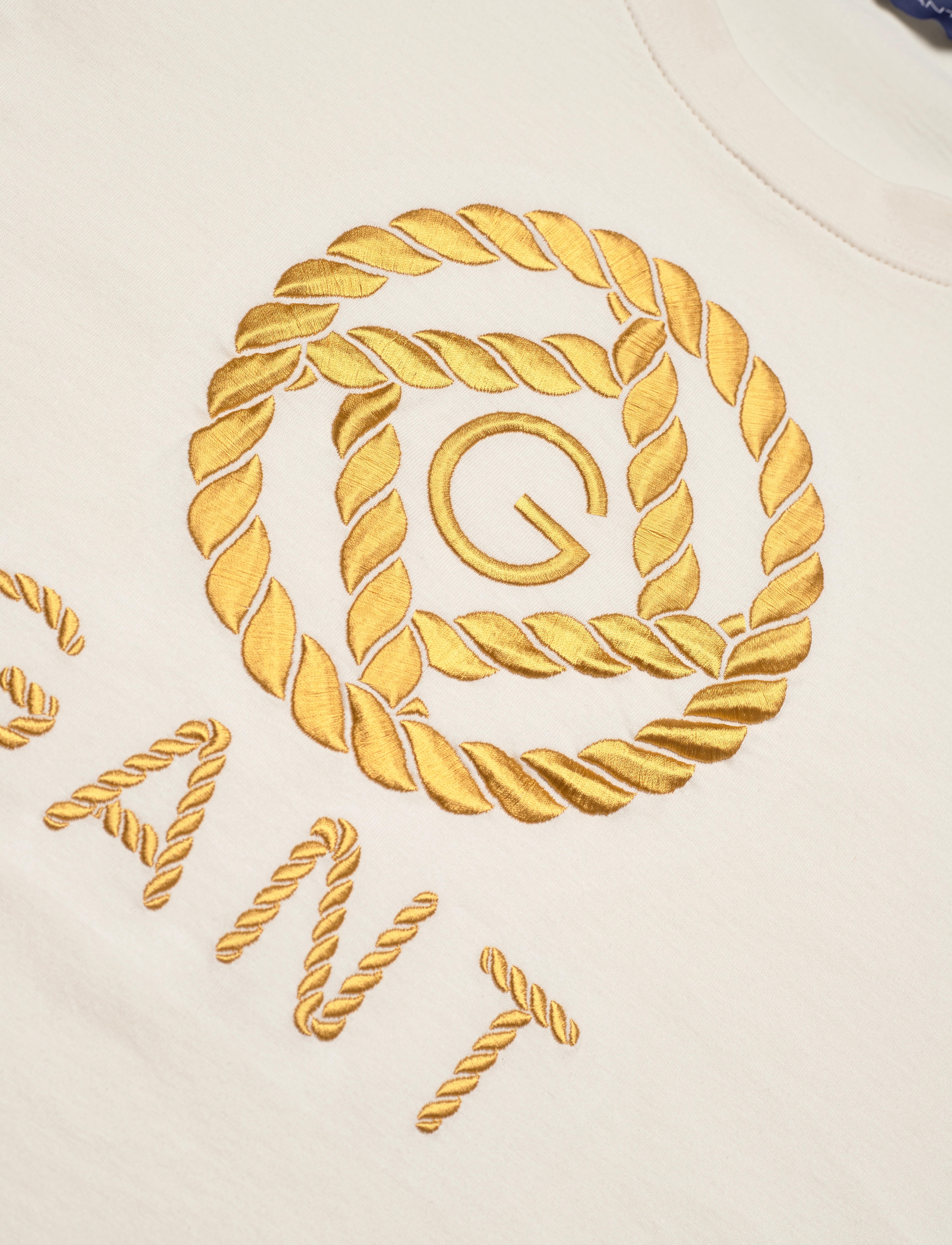 GANT - ROPE ICON SS T-SHIRT - cream - 2