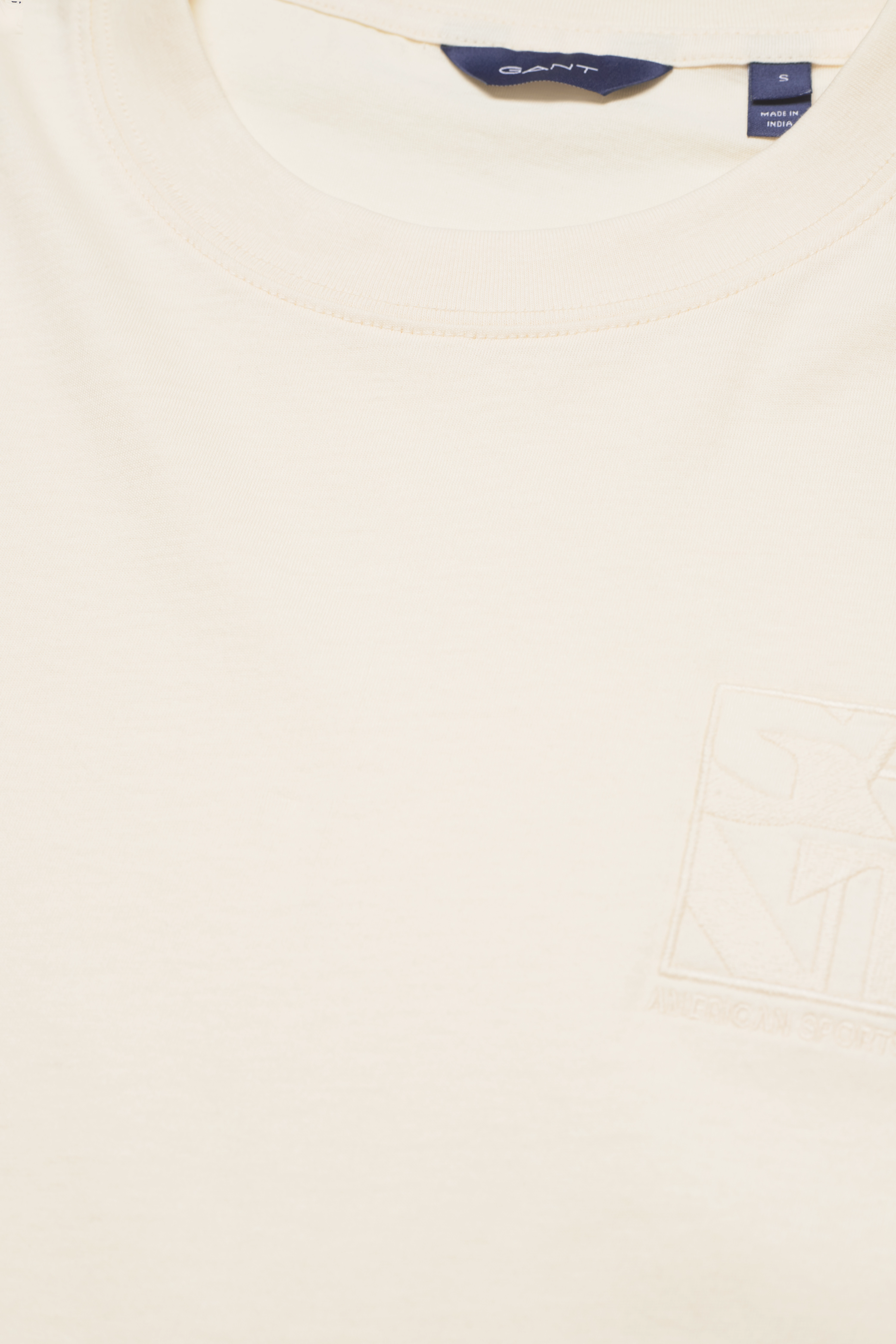 GANT - D2. TONAL EMB QUADRAT T-SHIRT - linen - 3