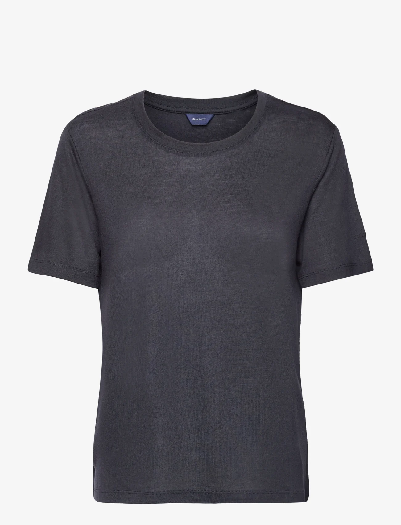 GANT - REL DRAPED SS T-SHIRT - t-shirt & tops - evening blue - 0