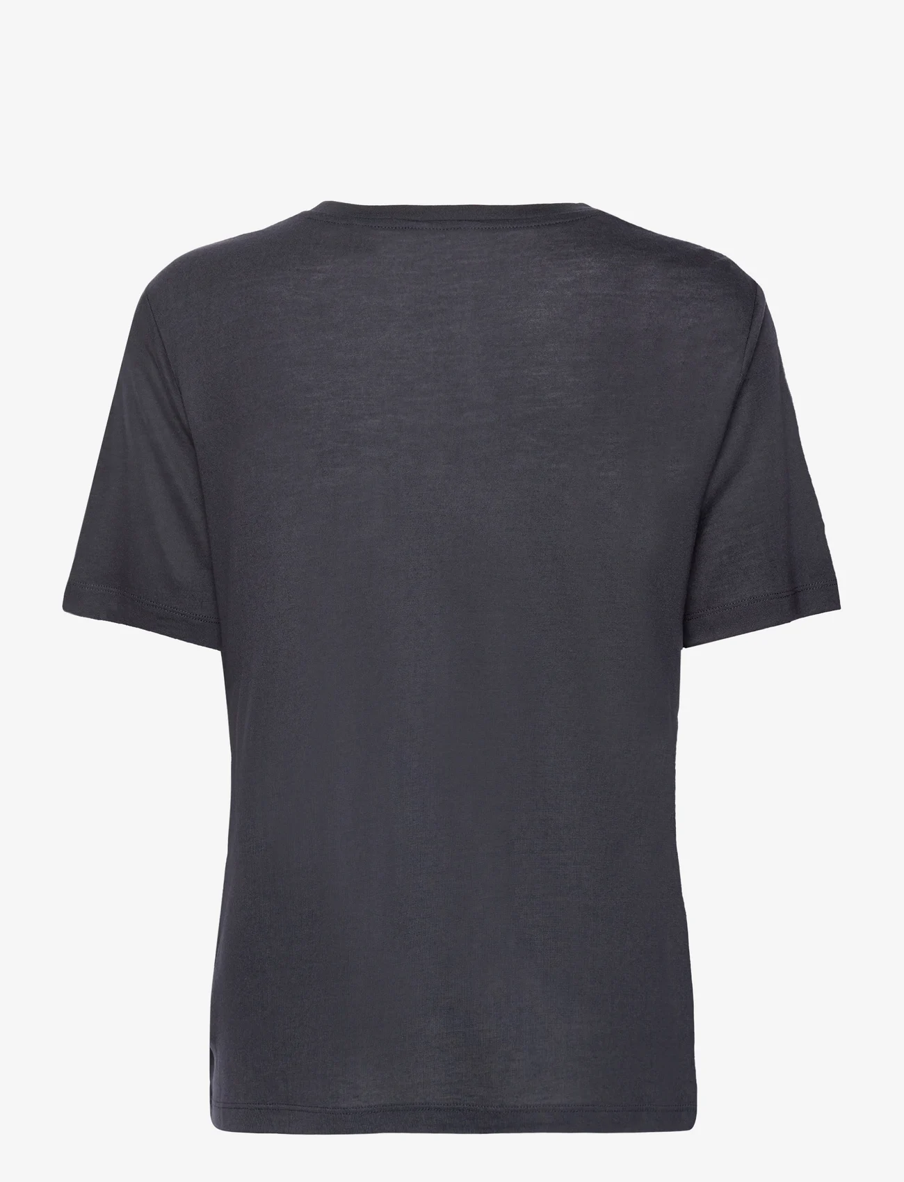 GANT - REL DRAPED SS T-SHIRT - t-shirt & tops - evening blue - 1