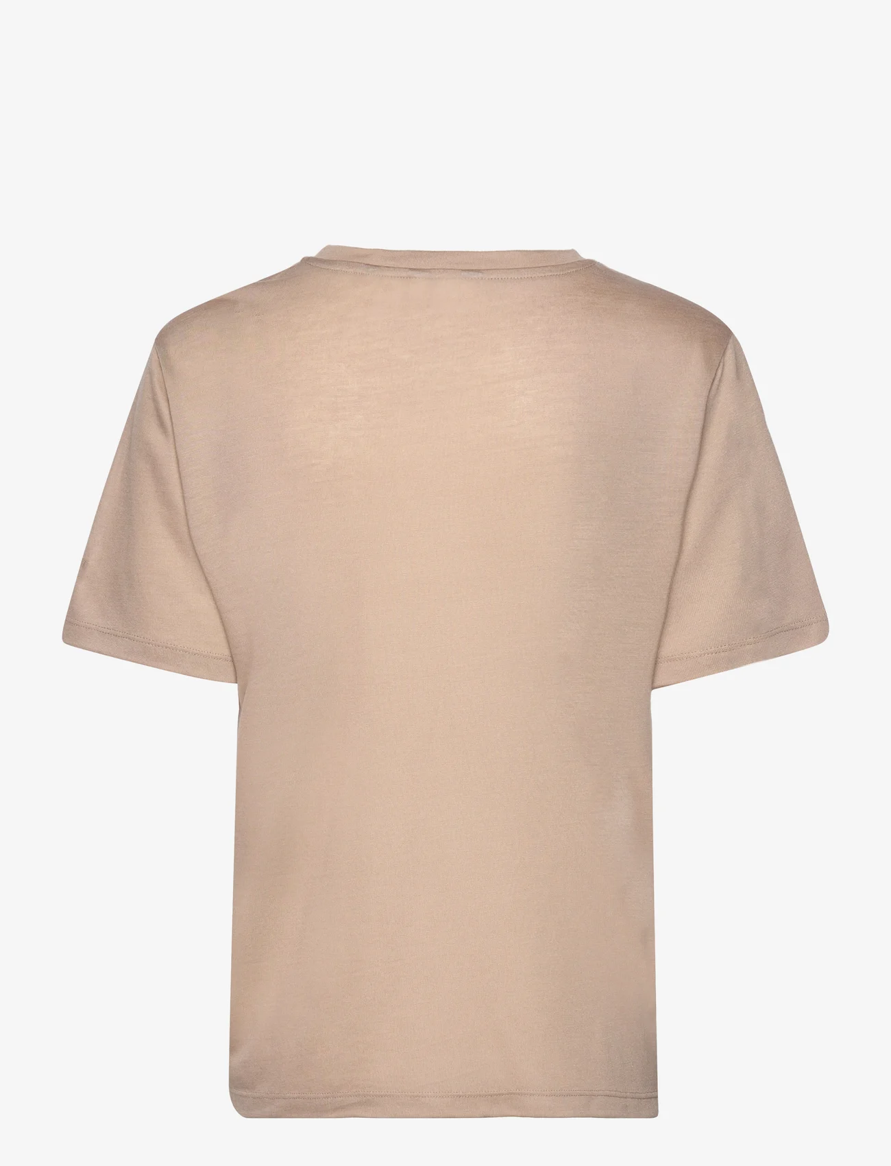 GANT - REL DRAPED SS T-SHIRT - t-shirts & tops - horn beige - 1