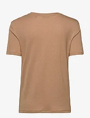 GANT - REL DRAPED SS T-SHIRT - t-shirts & tops - warm khaki - 1