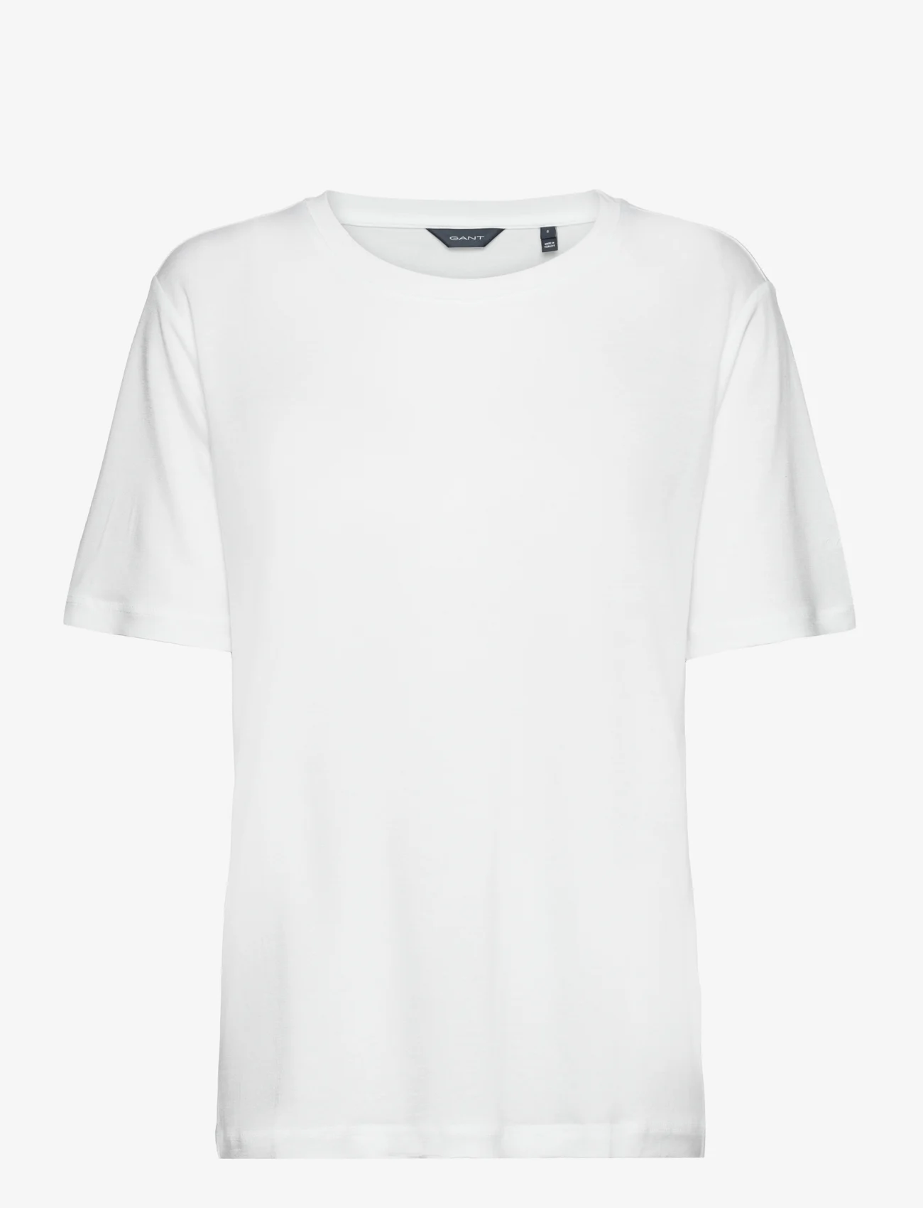GANT - REL DRAPED SS T-SHIRT - t-shirts - white - 0