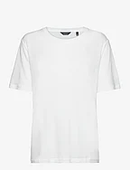 REL DRAPED SS T-SHIRT - WHITE