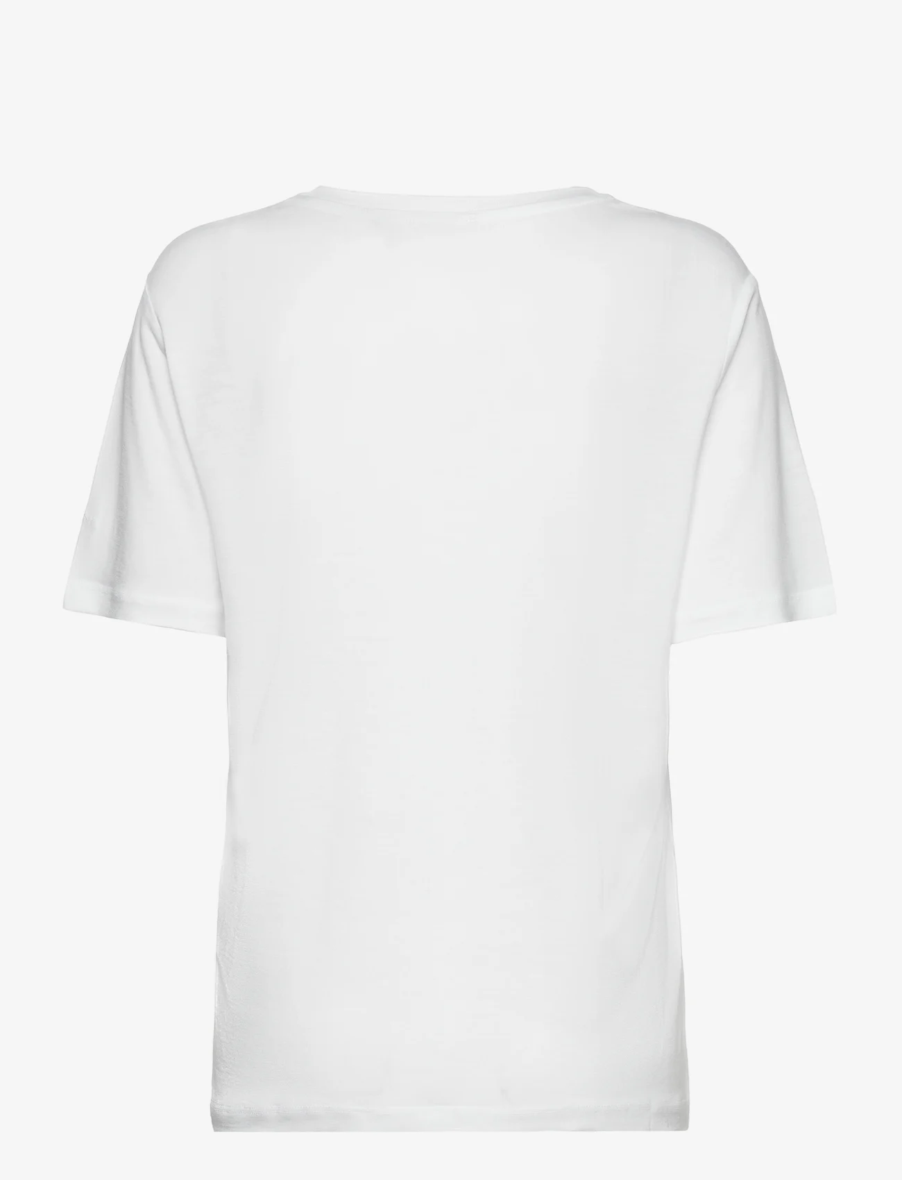 GANT - REL DRAPED SS T-SHIRT - t-shirts & tops - white - 1