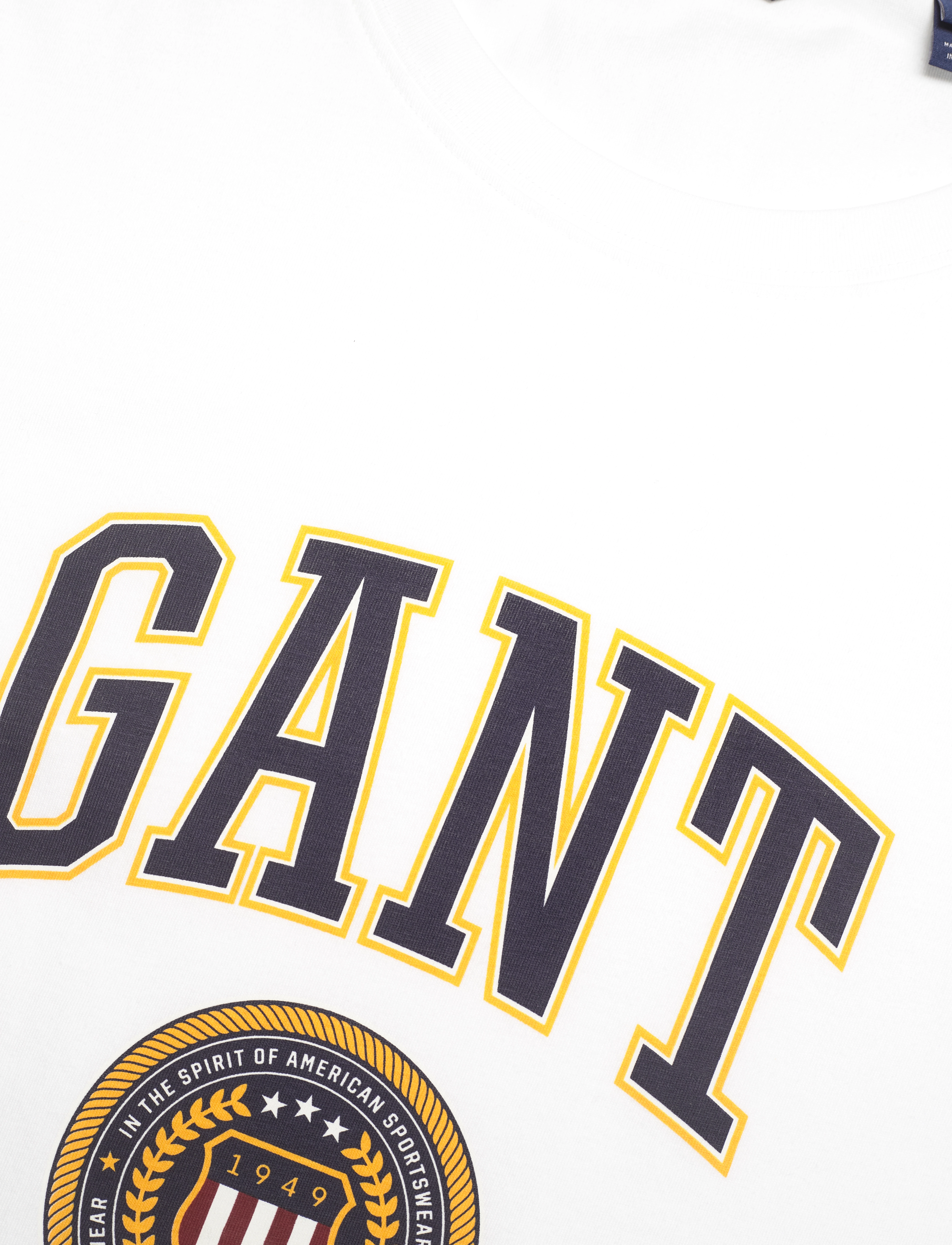 GANT - D1. CREST SHIELD SS T-SHIRT - white - 2