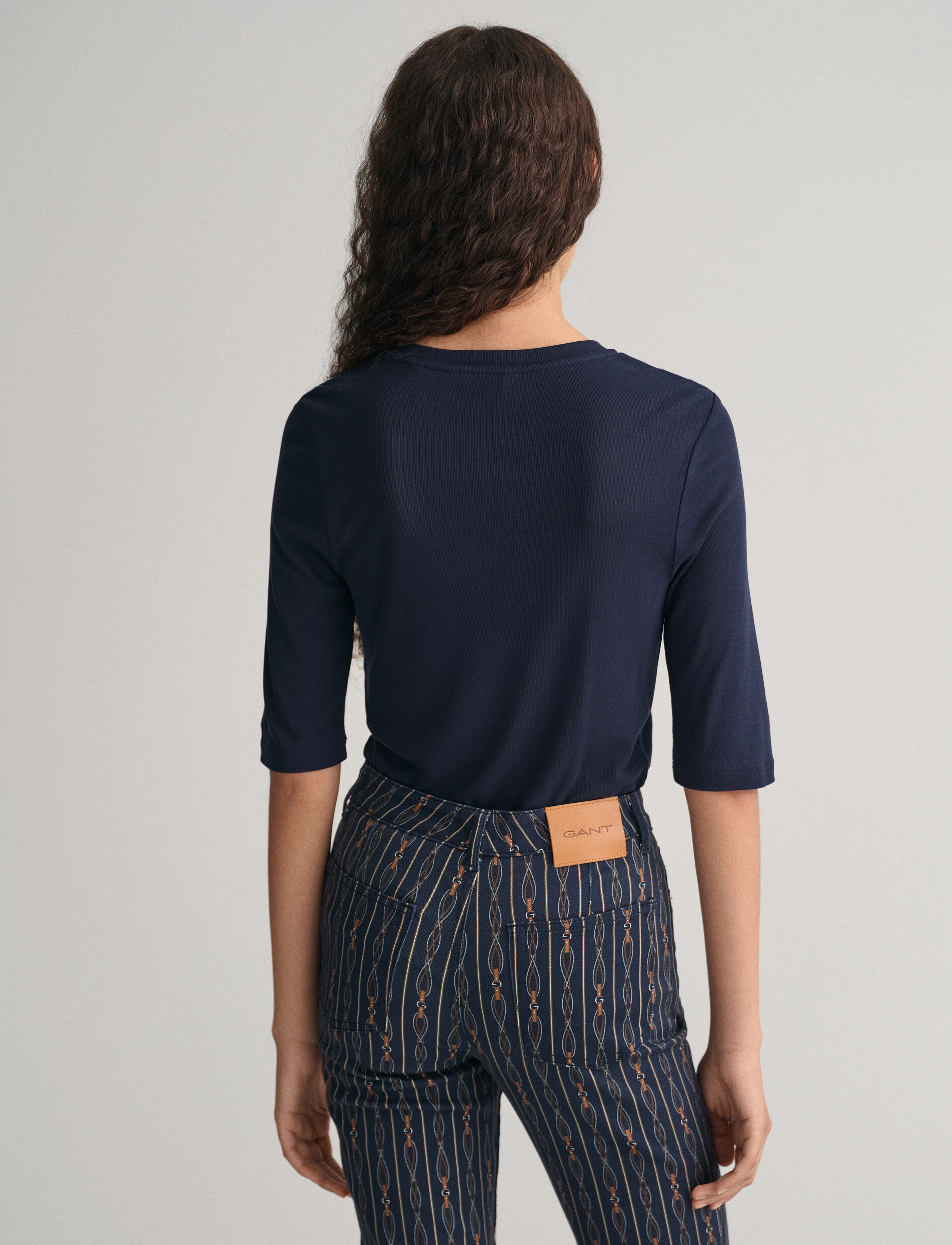 GANT - SLIM LIGHTWEIGHT SS T-SHIRT - evening blue - 3