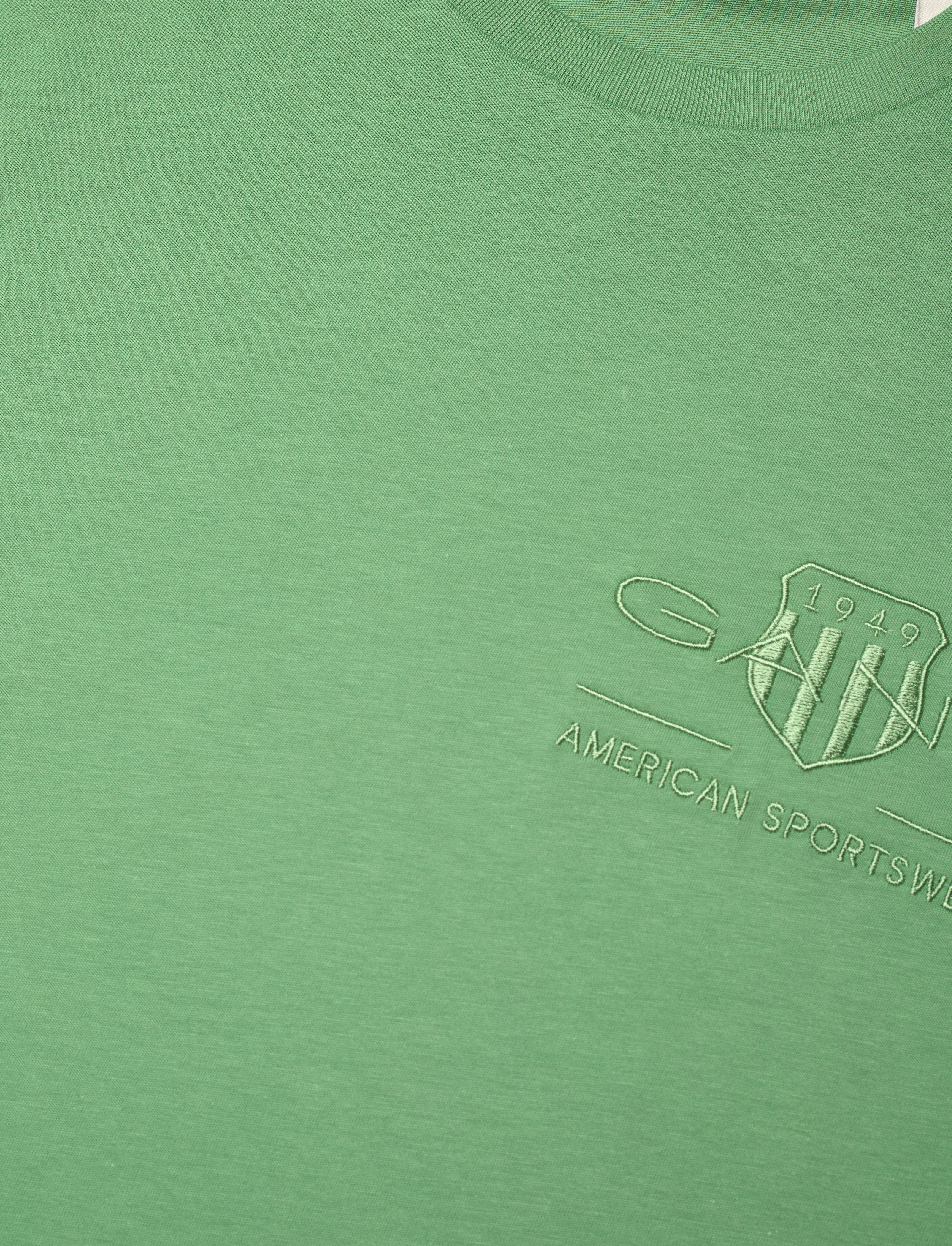 Gant - REG TONAL SHIELD SS T-SHIRT - t-särgid - dusty green - 2