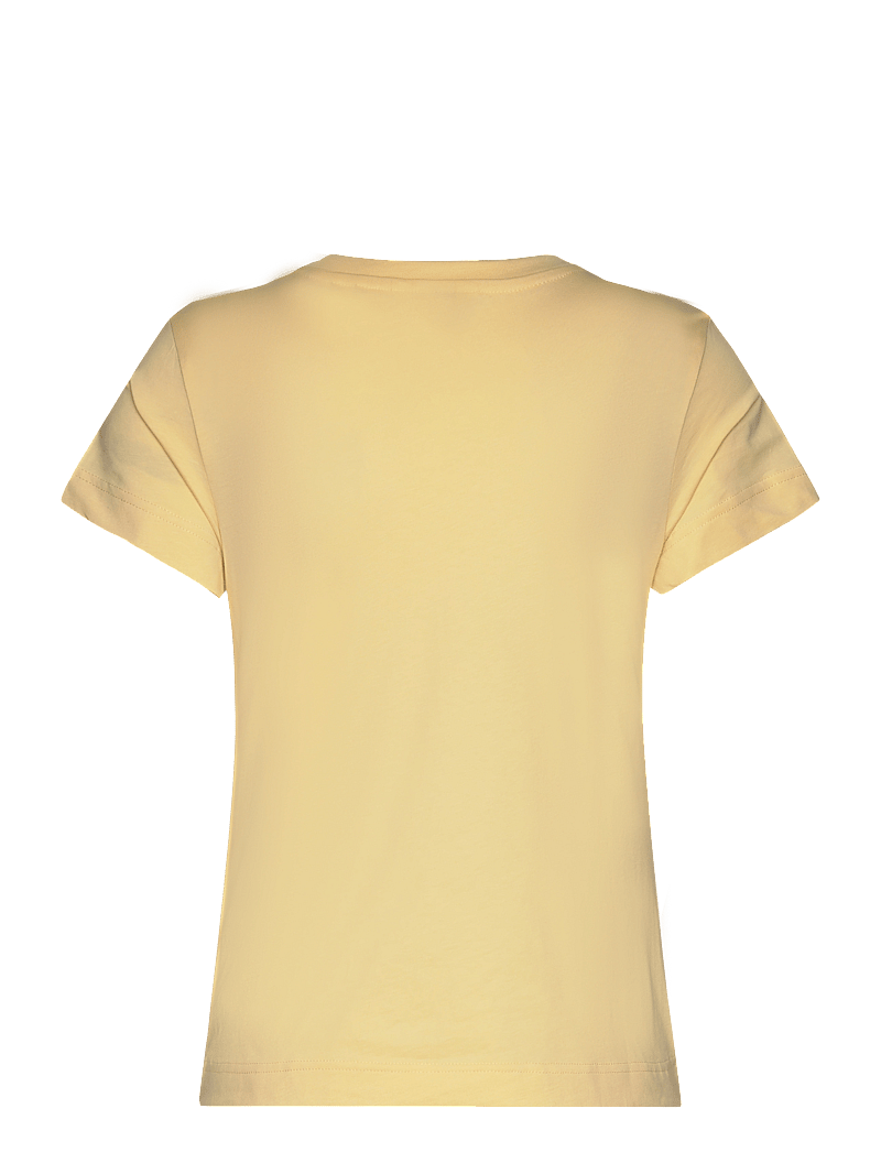 GANT - REG TONAL SHIELD SS T-SHIRT - t-shirts - dusty light yellow - 1