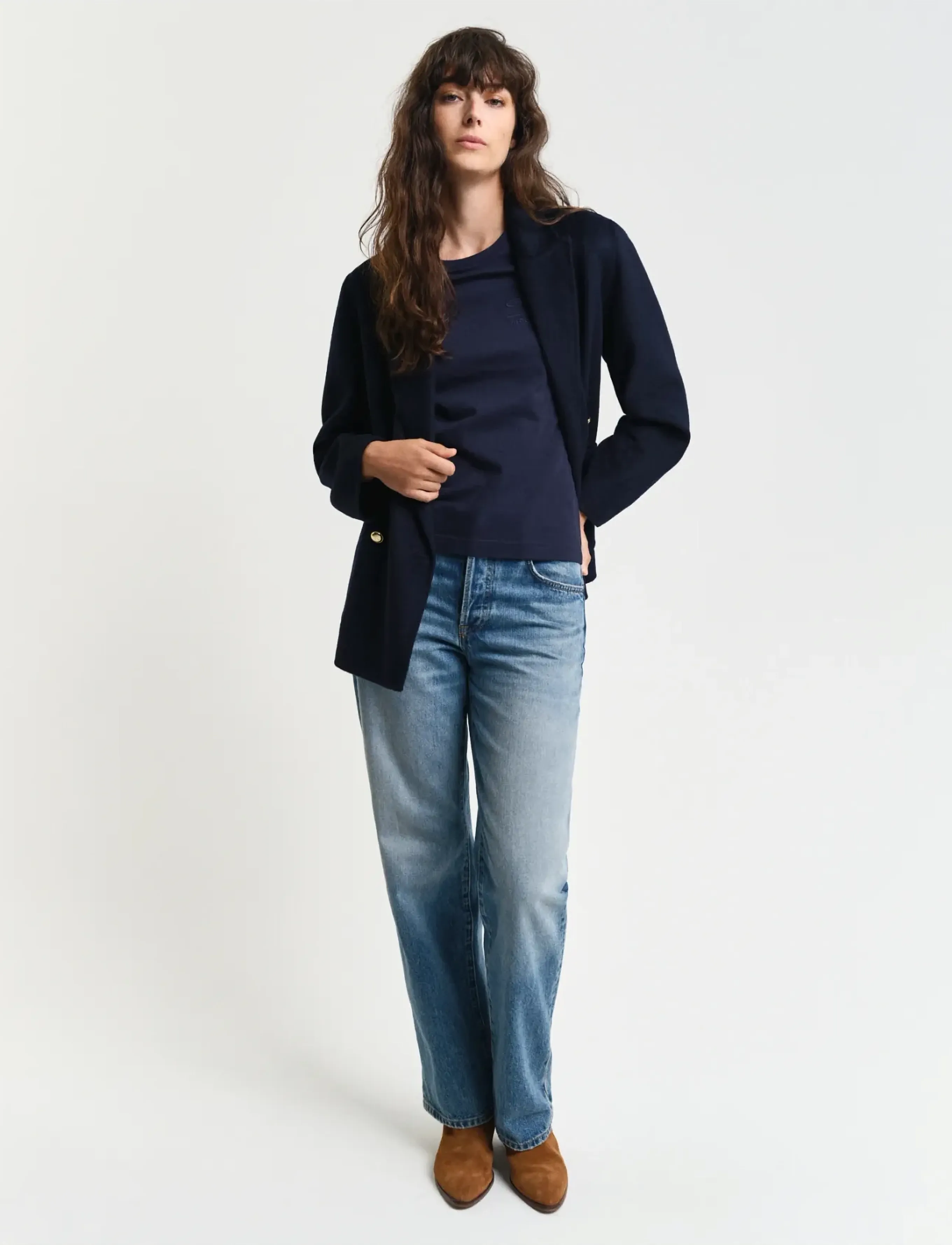 Gant - REG TONAL SHIELD SS T-SHIRT - t-shirts - evening blue - 5