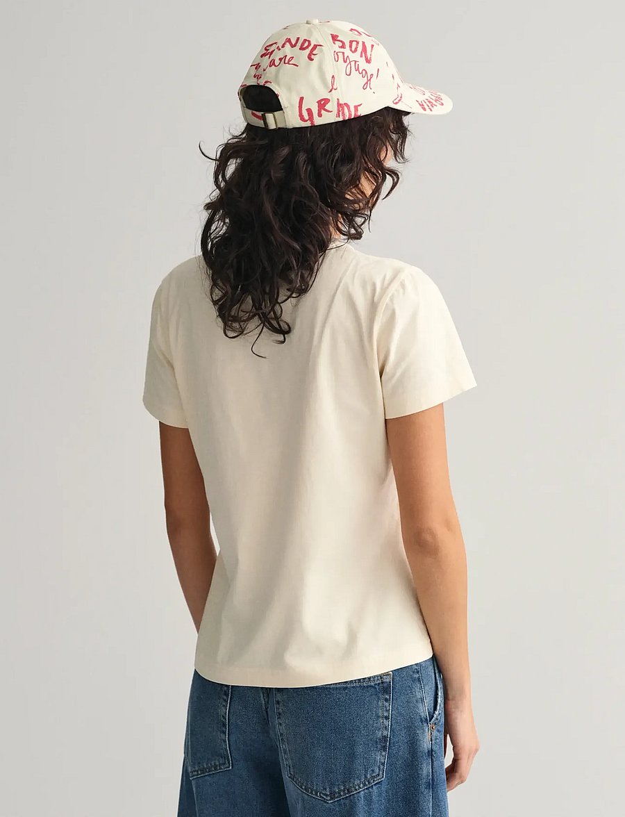 Gant - REG TONAL SHIELD SS T-SHIRT - t-shirts - linen - 3