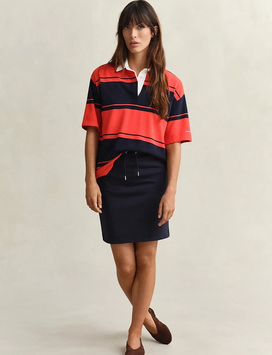 Gant - REG SHIELD JERSEY SKIRT - korta kjolar - evening blue - 5