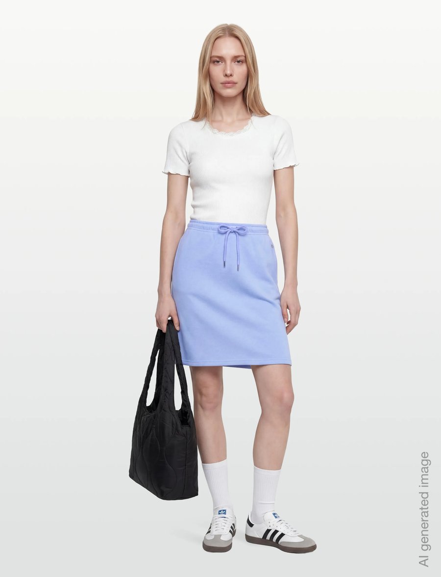 Gant - REG SHIELD JERSEY SKIRT - short skirts - hydrangea blue - 0