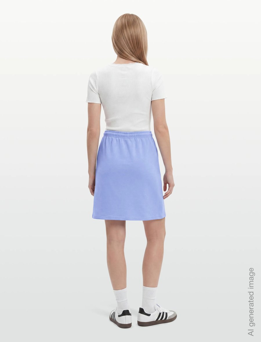 Gant - REG SHIELD JERSEY SKIRT - short skirts - hydrangea blue - 4