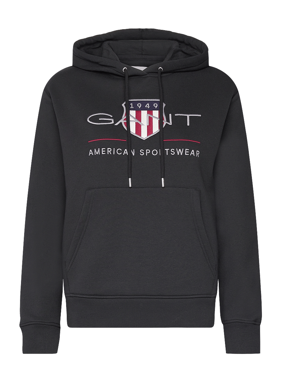 Gant - ARCHIVE SHIELD HOODIE - kapuzenpullover - black - 0