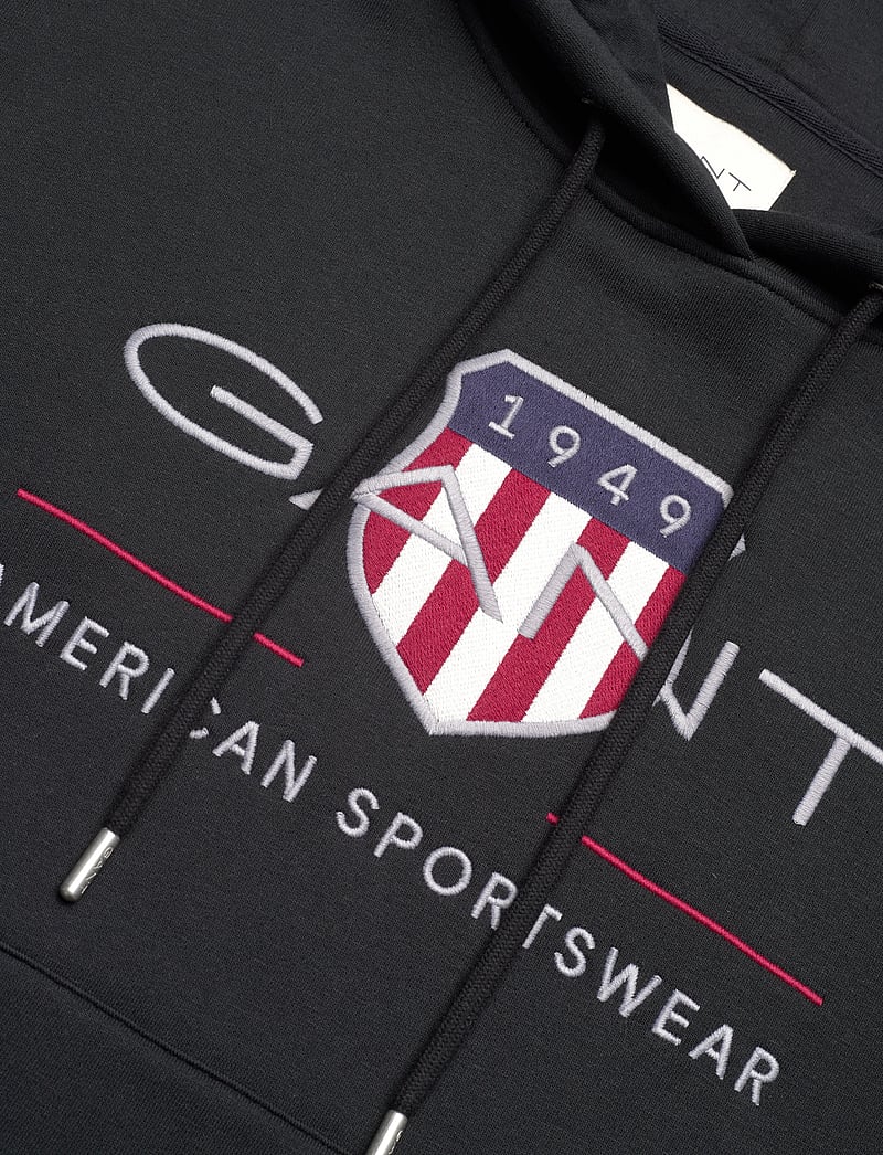 GANT - ARCHIVE SHIELD HOODIE - hættetrøjer - black - 2