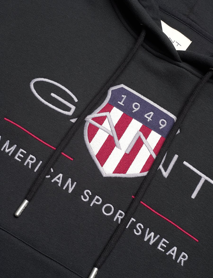 Gant - ARCHIVE SHIELD HOODIE - kapuzenpullover - black - 2