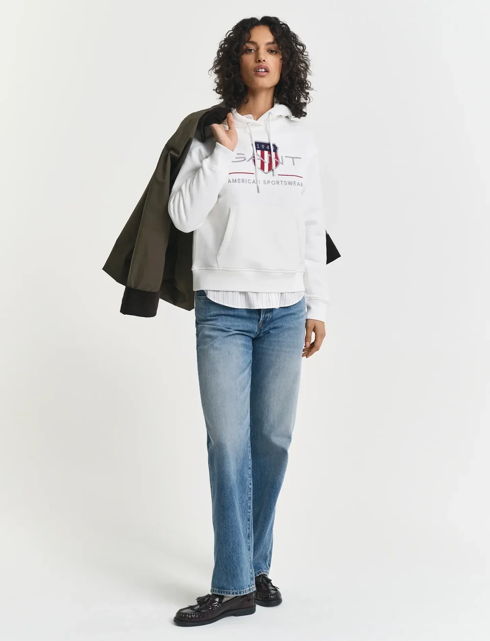 GANT - ARCHIVE SHIELD HOODIE - hættetrøjer - eggshell - 5