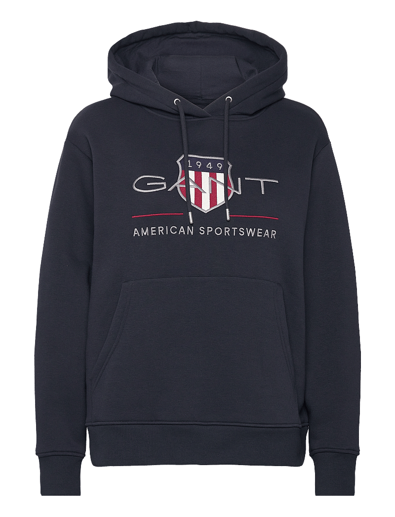 GANT - ARCHIVE SHIELD HOODIE - kapuzenpullover - evening blue - 1