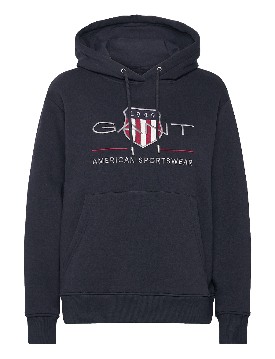 Gant - ARCHIVE SHIELD HOODIE - kapuzenpullover - evening blue - 1