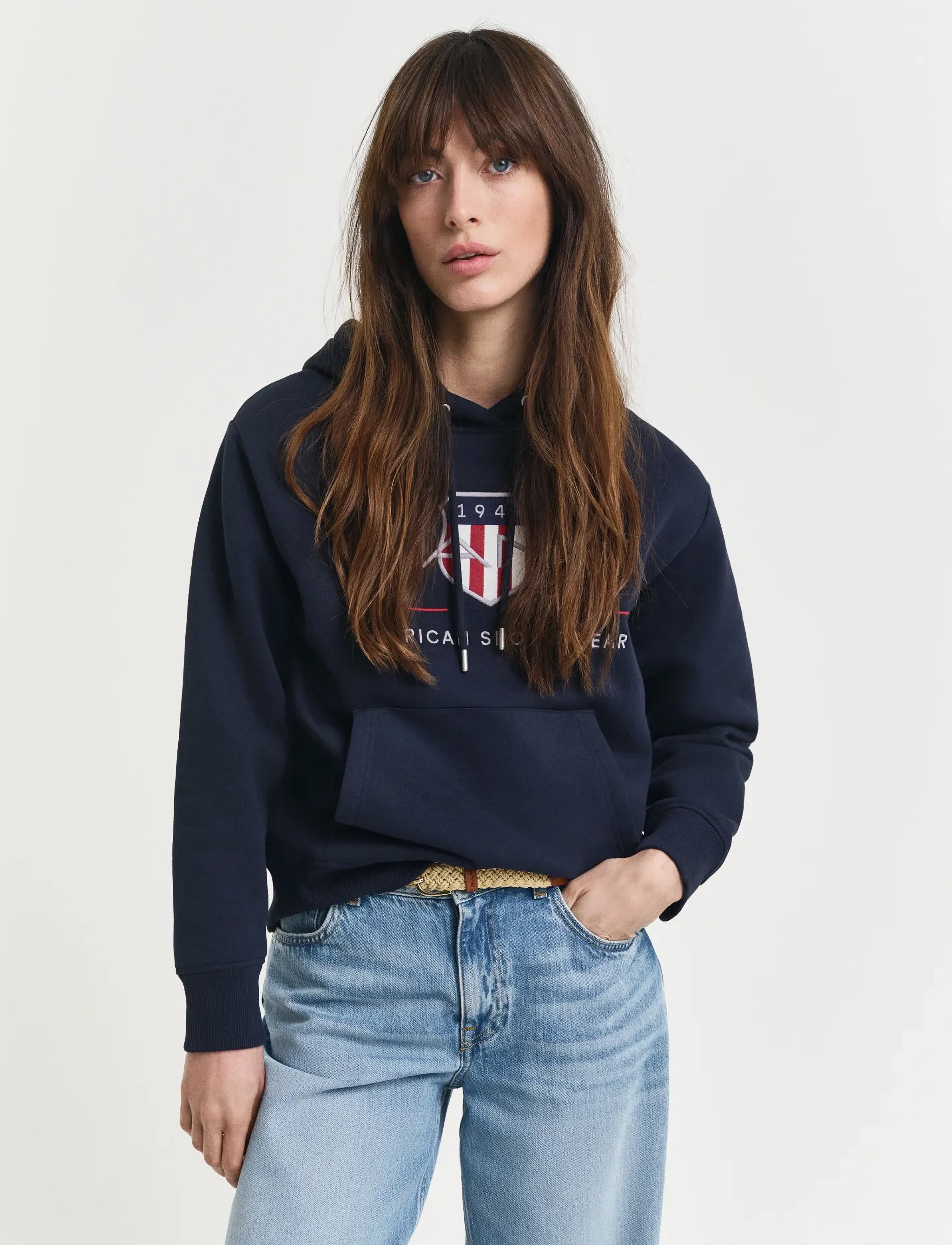 Gant - ARCHIVE SHIELD HOODIE - kapuzenpullover - evening blue - 0