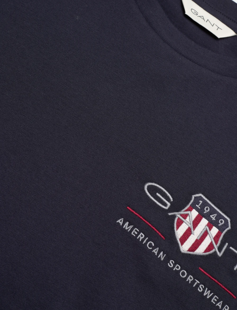 GANT - REG ARCHIVE SHIELD SS T-SHIRT - t-paidat - evening blue - 2
