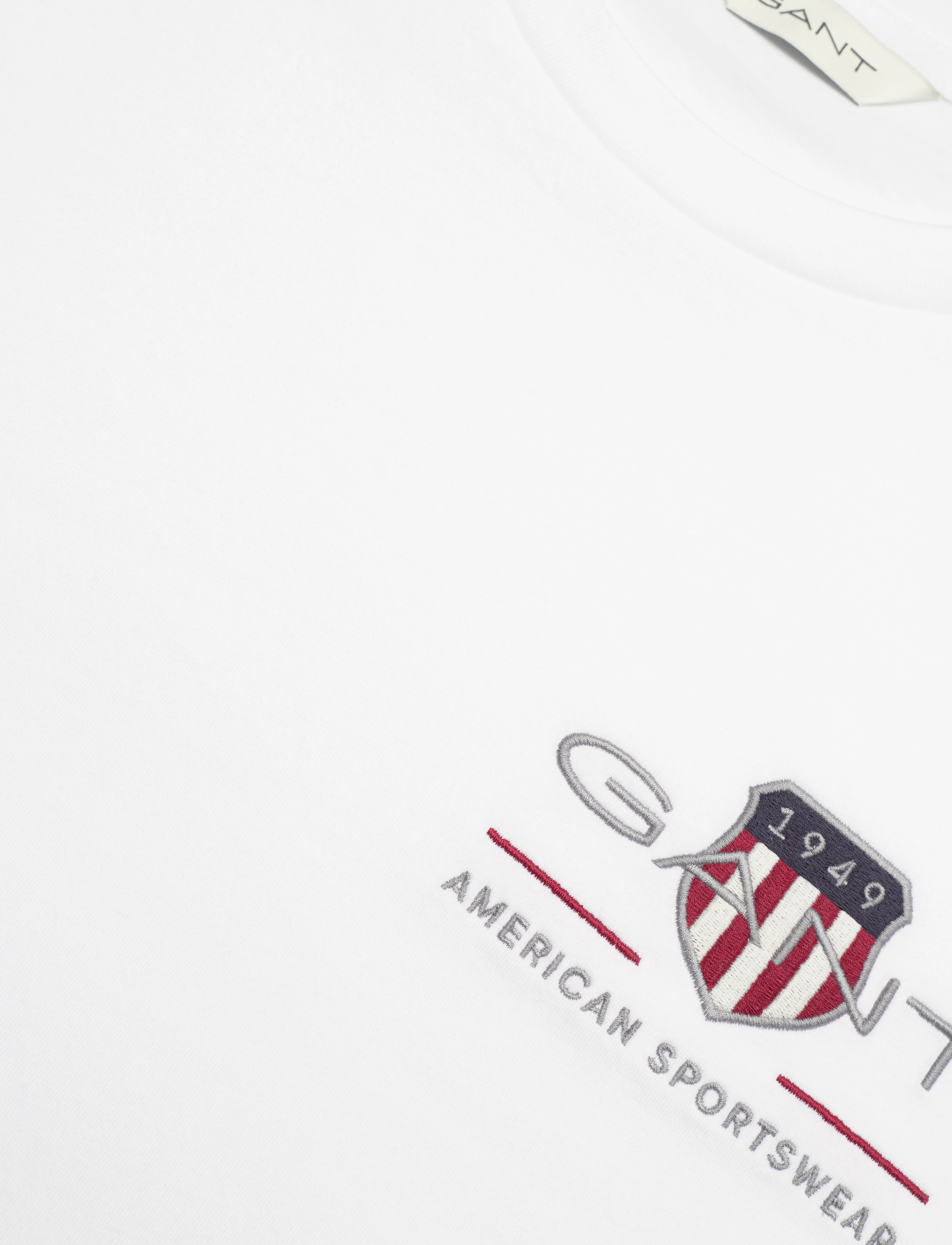 Gant - REG ARCHIVE SHIELD SS T-SHIRT - white - 2