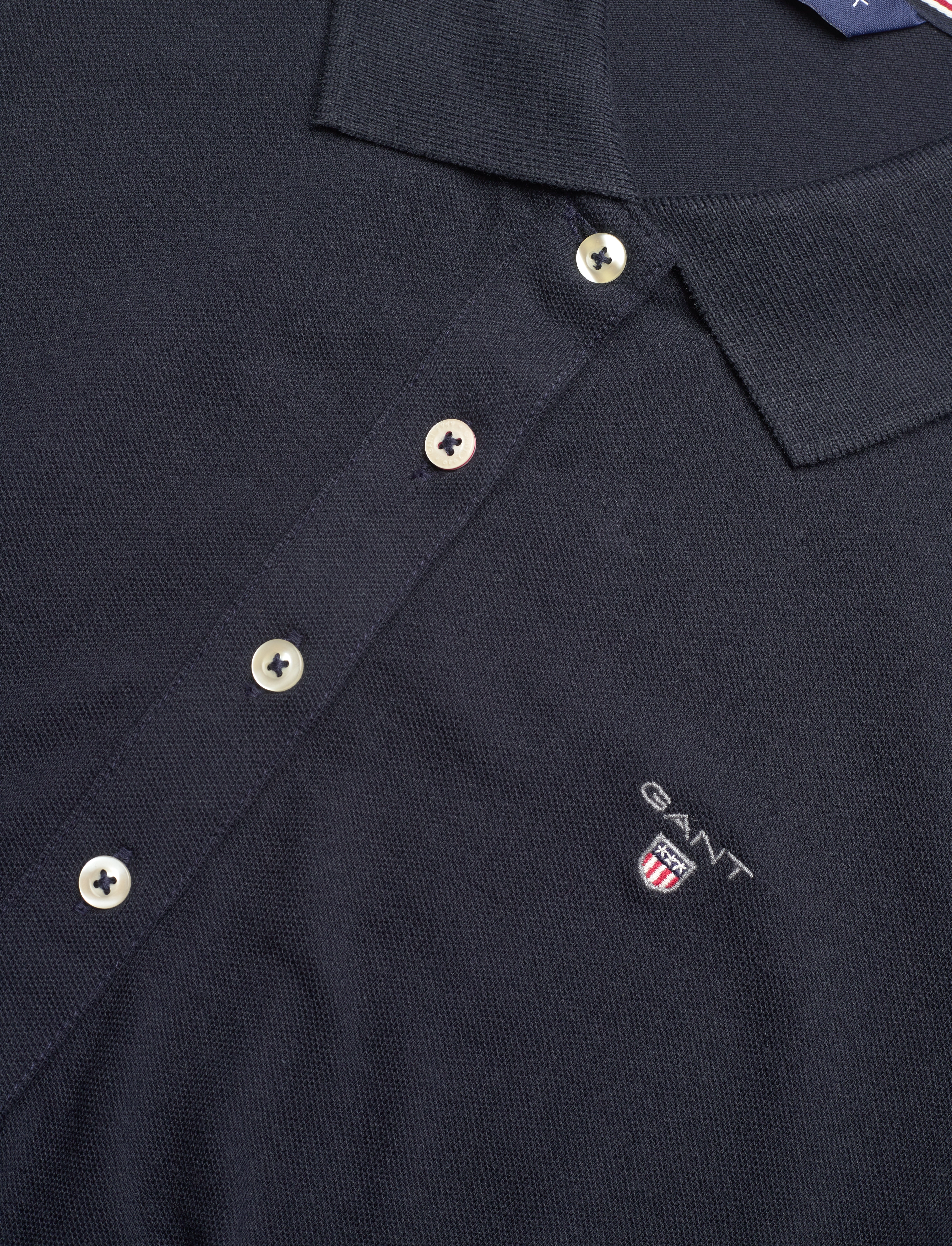 Gant - EMB ORIGINAL SHIELD PIQUE POLO - poloer - evening blue - 2