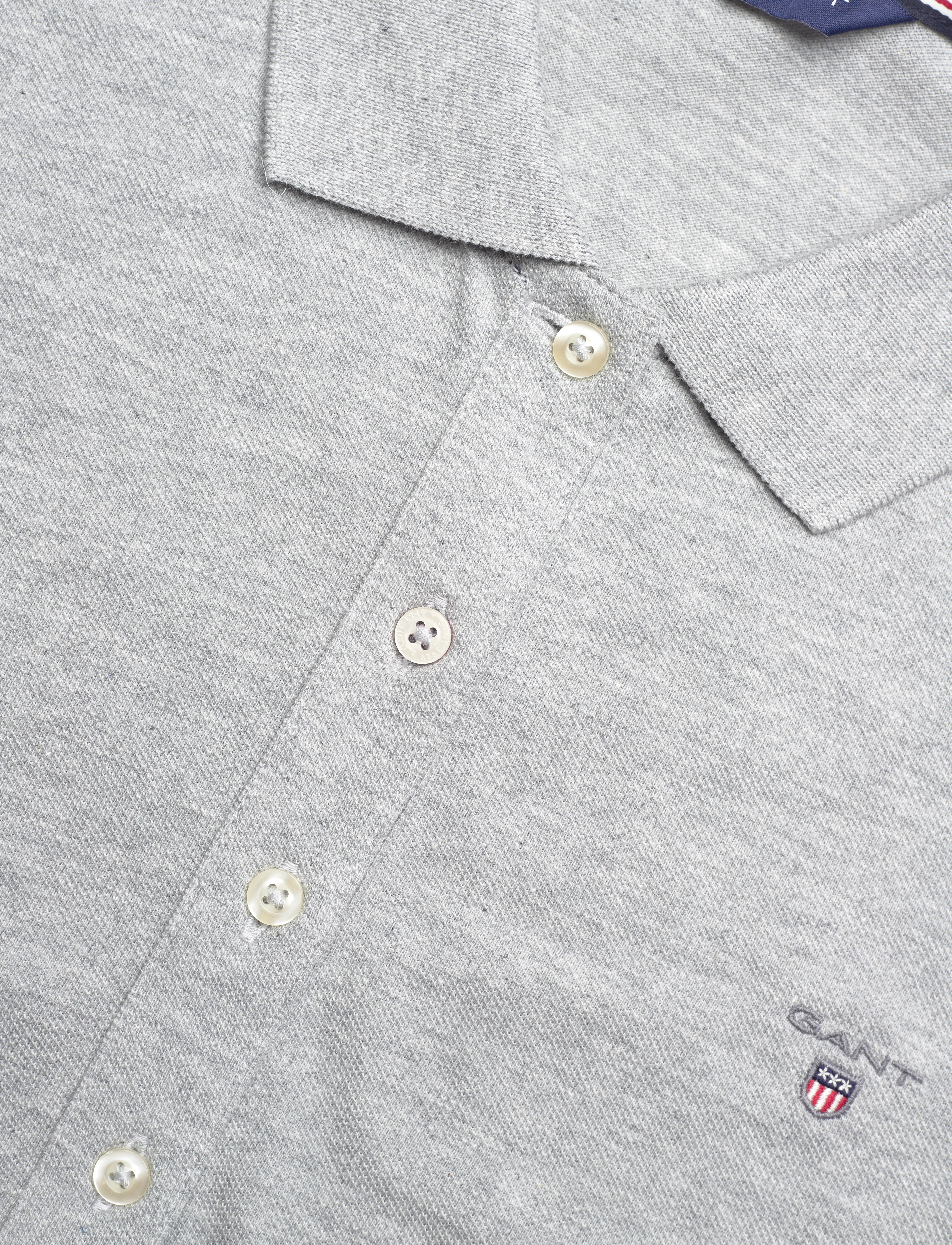 Gant - EMB ORIGINAL SHIELD PIQUE POLO - poloer - grey melange - 2