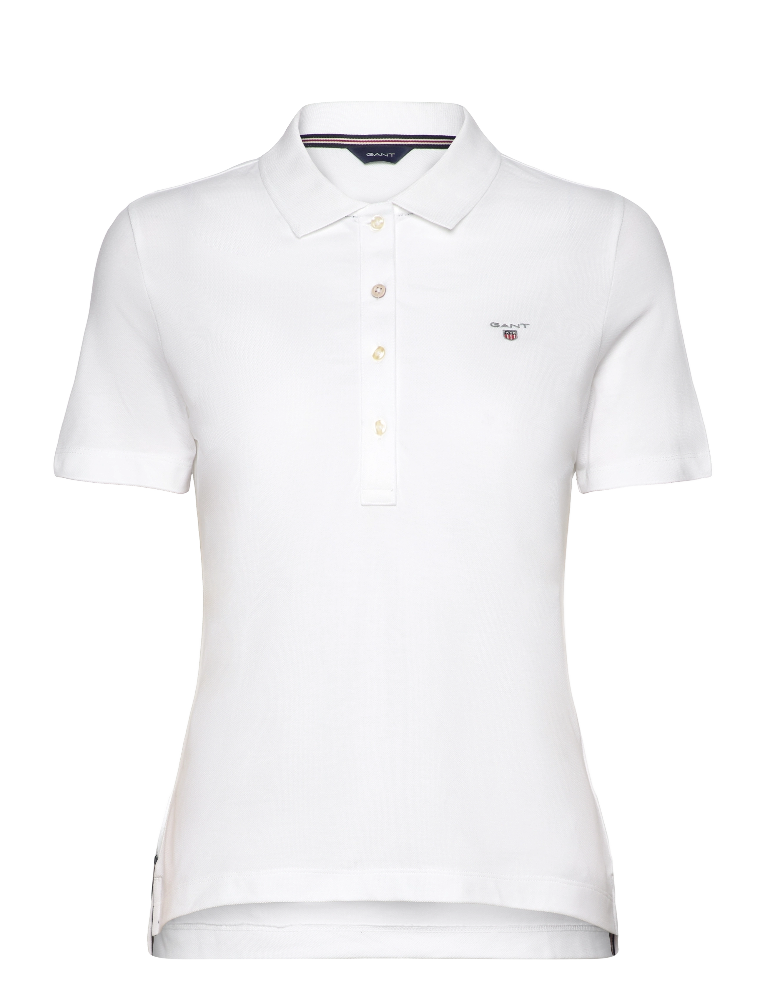 EMB ORIGINAL SHIELD PIQUE POLO - WHITE