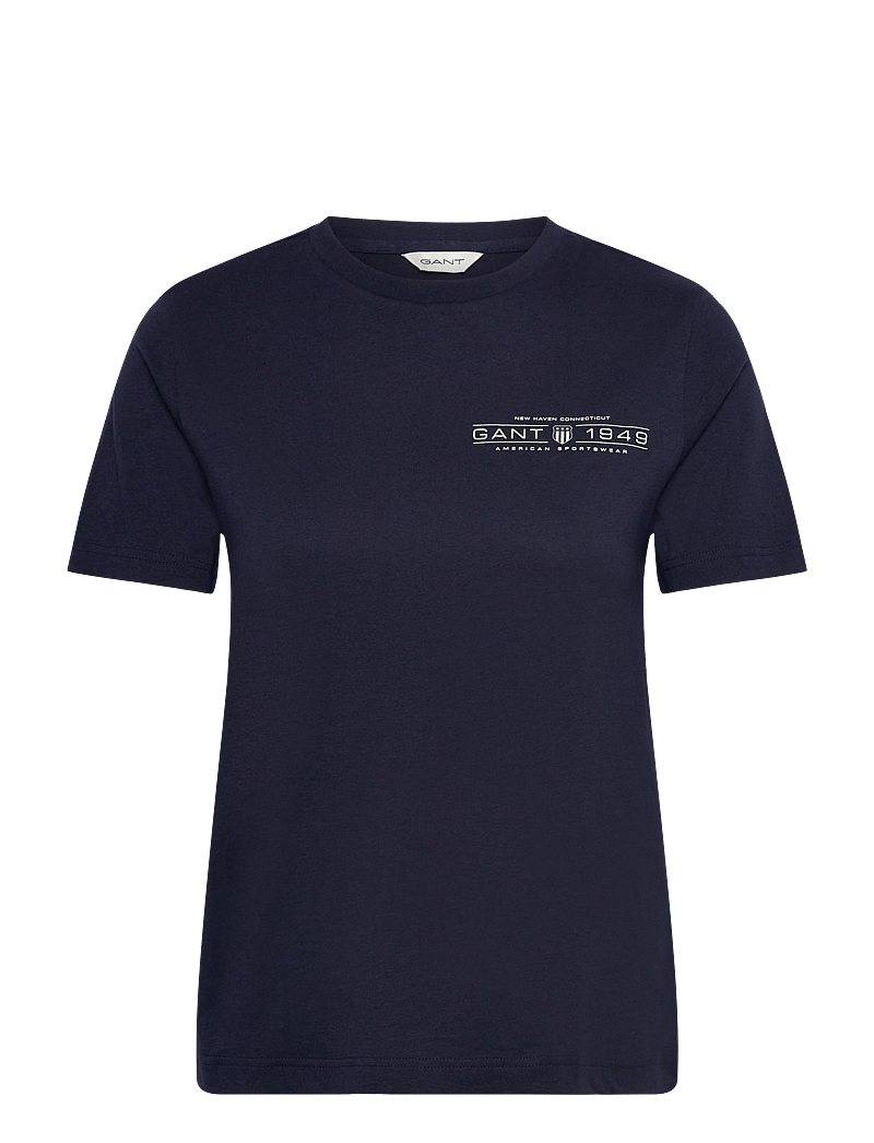GANT - REG SHIELD SS T-SHIRT - t-särgid - evening blue - 0