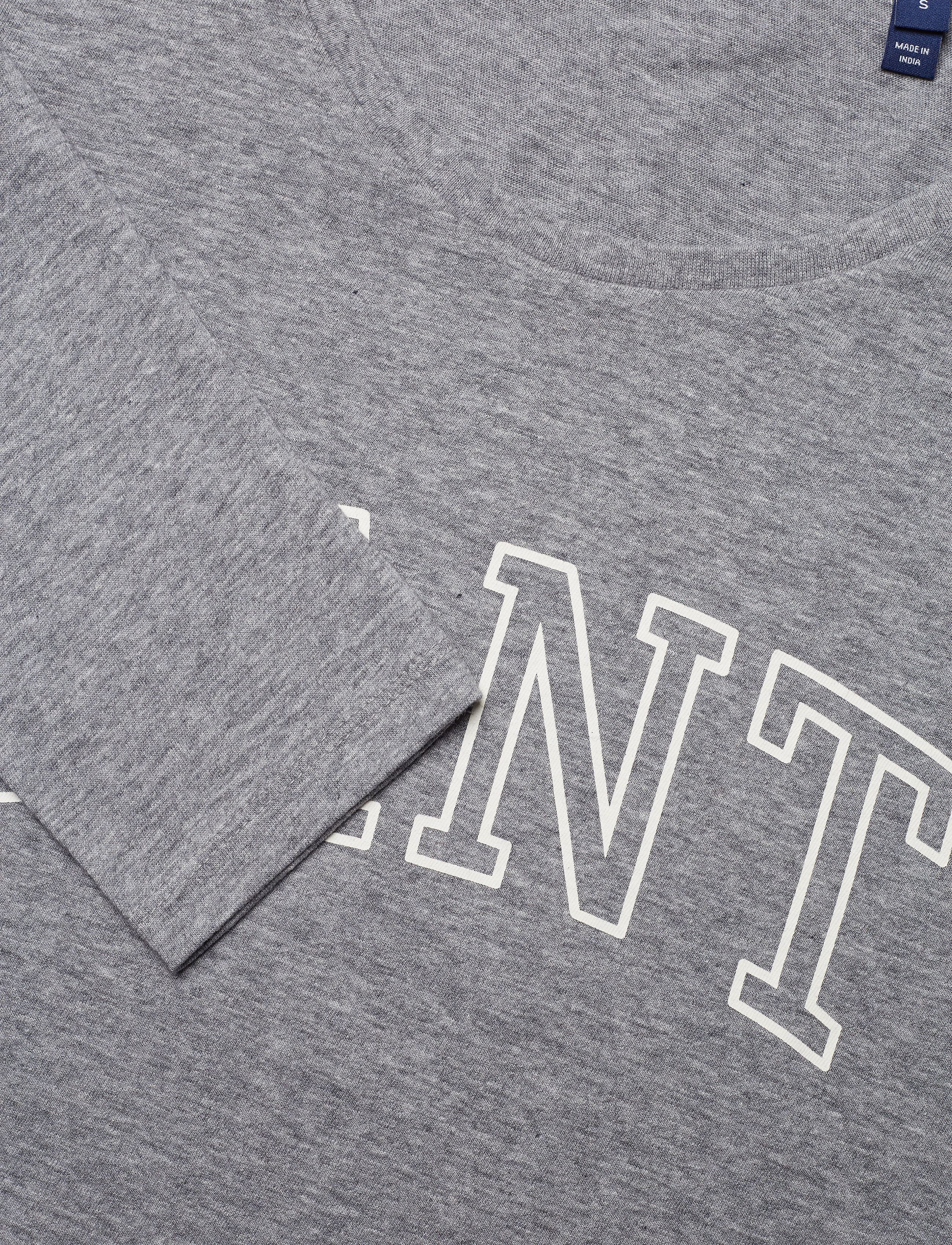 Gant - ARCH LOGO LS T-SHIRT - grey melange - 2