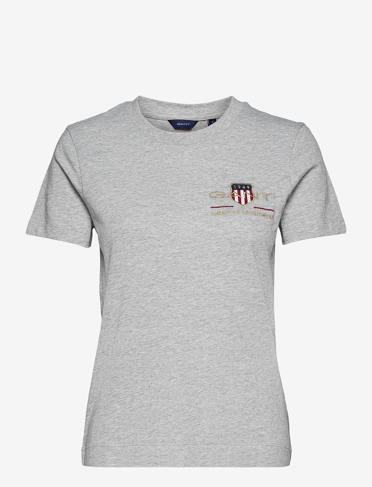 GANT - ARCHIVE SHIELD SS T-SHIRT - grey melange - 0