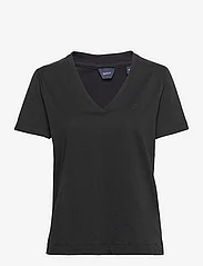 GANT - ORIGINAL V-NECK SS T-SHIRT - t-shirts - black - 0