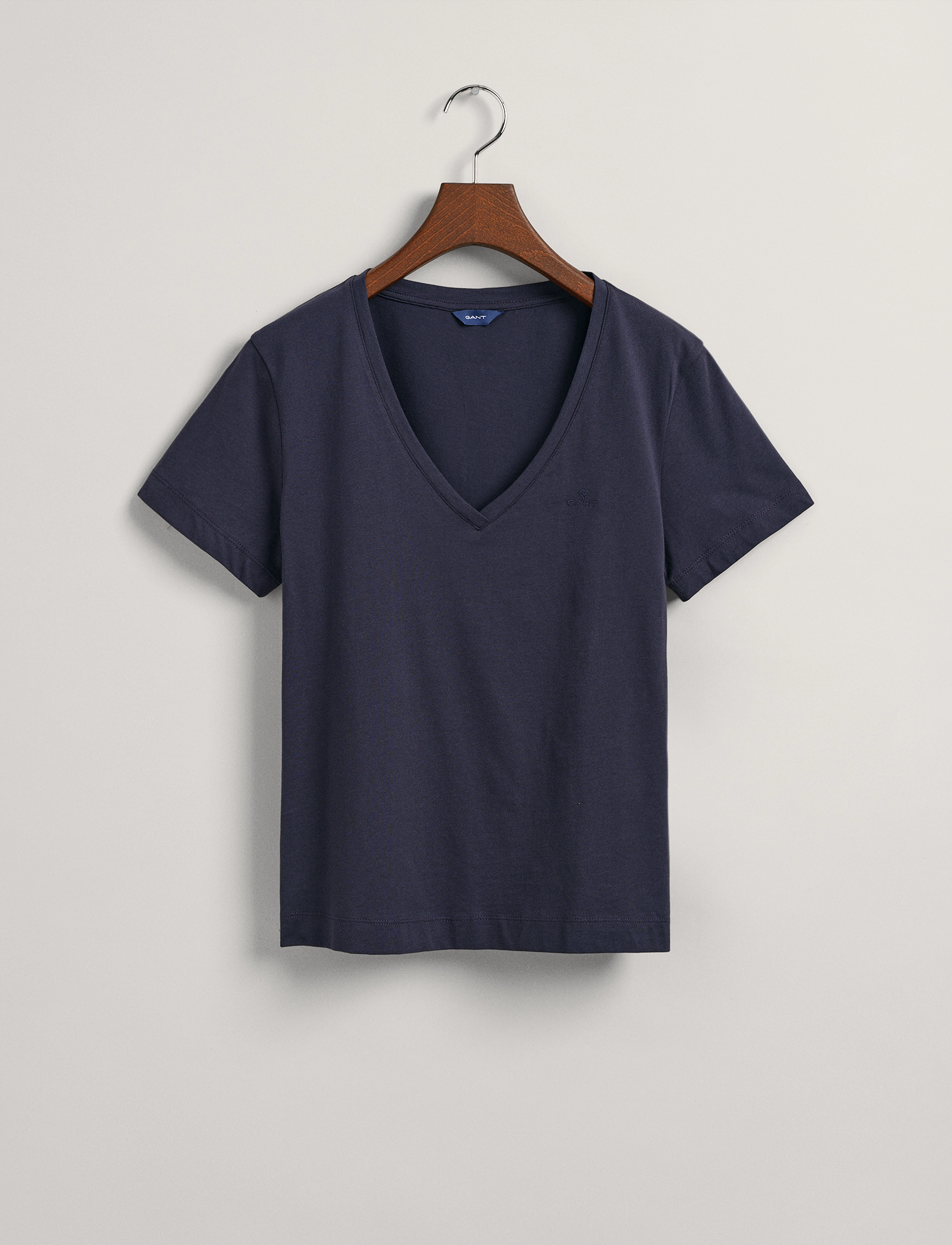 Gant - ORIGINAL V-NECK SS T-SHIRT - evening blue - 4