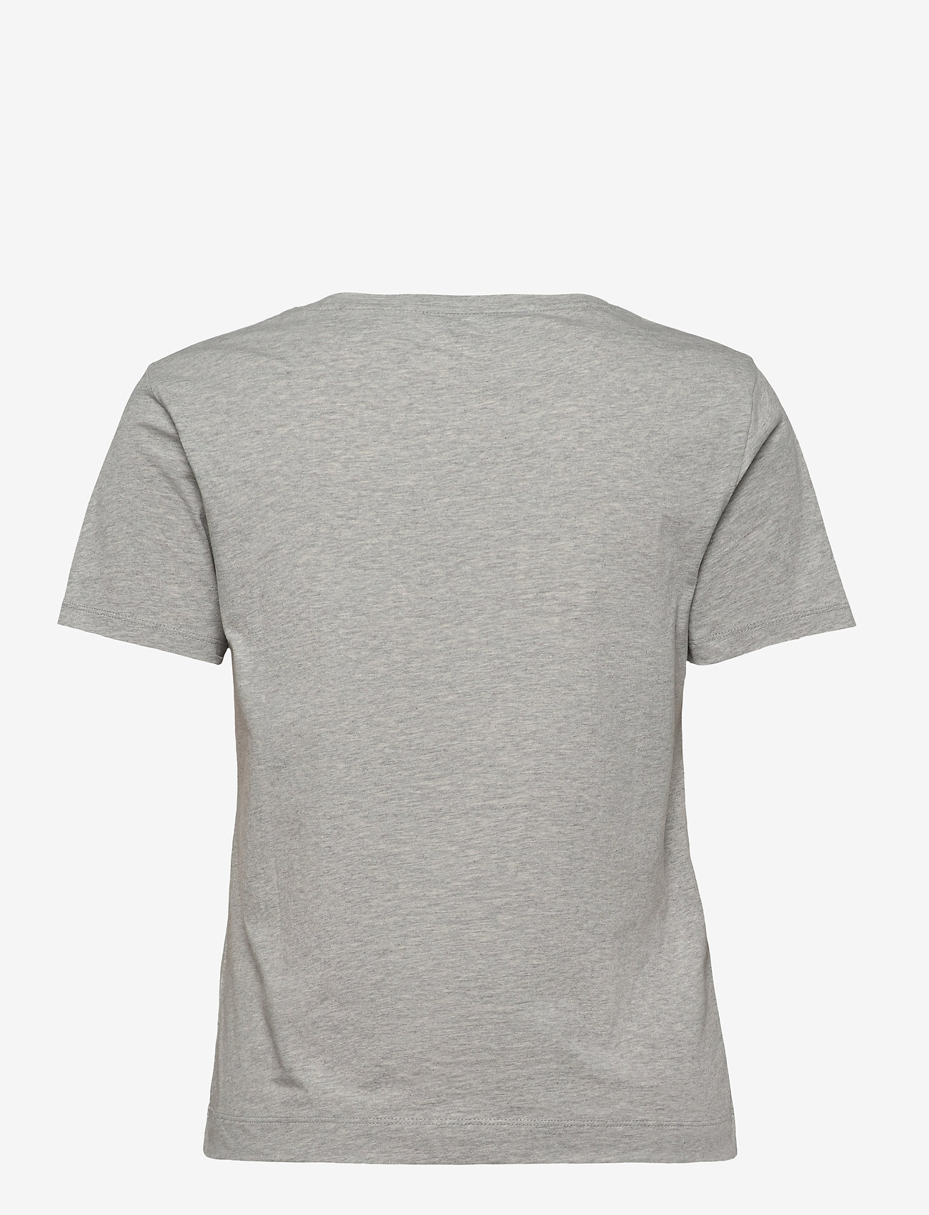 GANT - ORIGINAL V-NECK SS T-SHIRT - t-shirts - light grey melange - 1