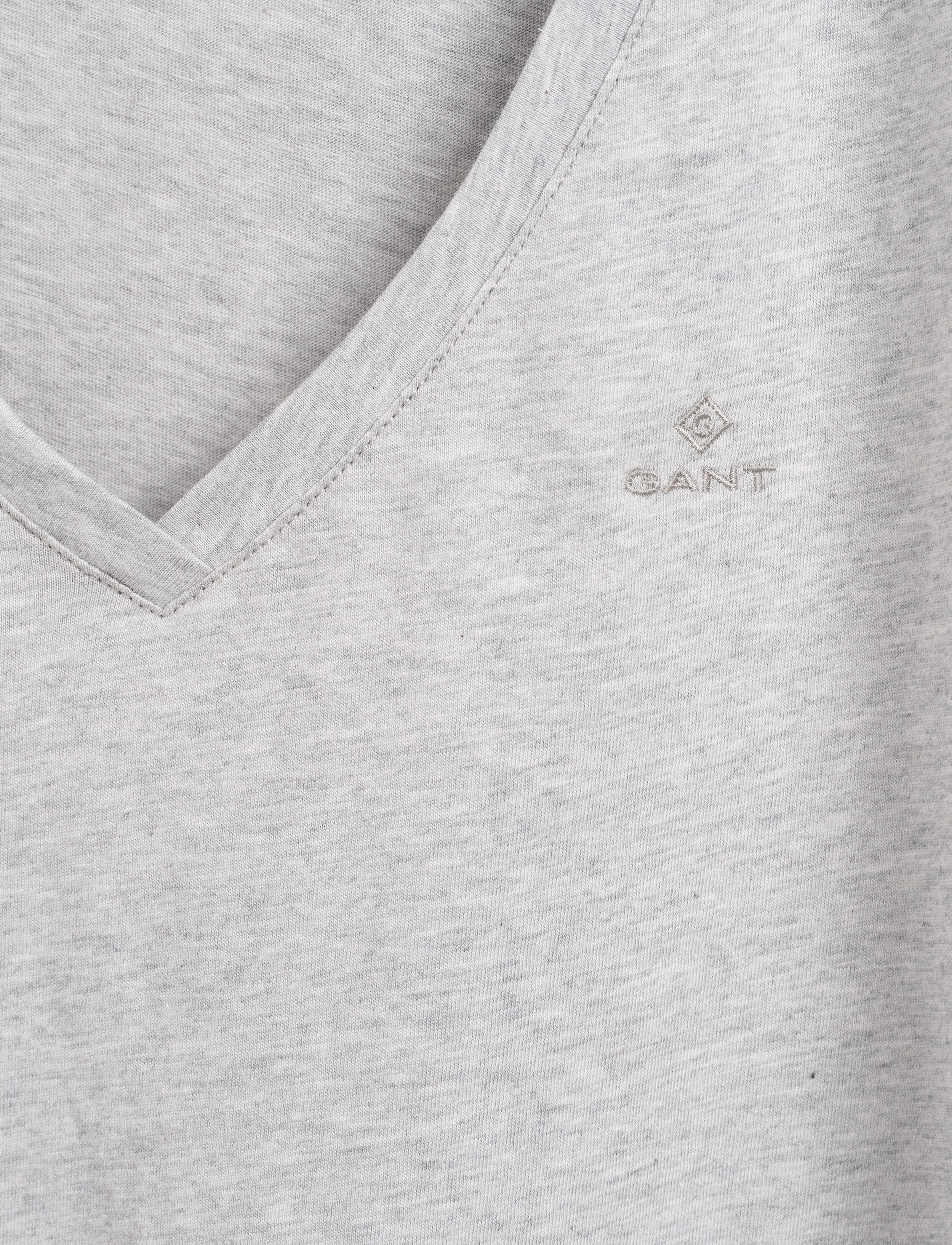 Gant - ORIGINAL V-NECK SS T-SHIRT - light grey melange - 4